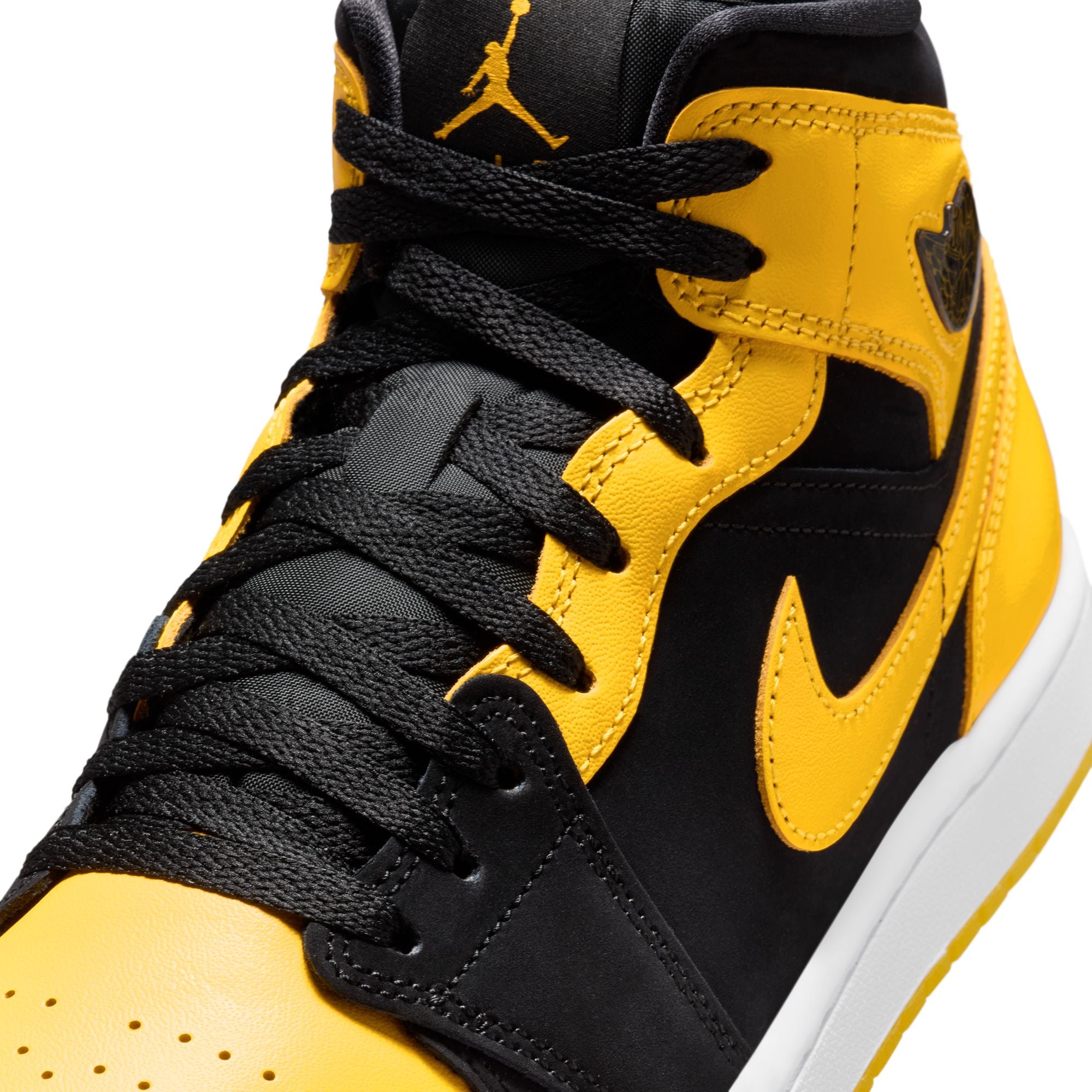 Men's Air Jordan 1 Mid SE -  BLACK/VARSITY MAIZE-WHITE