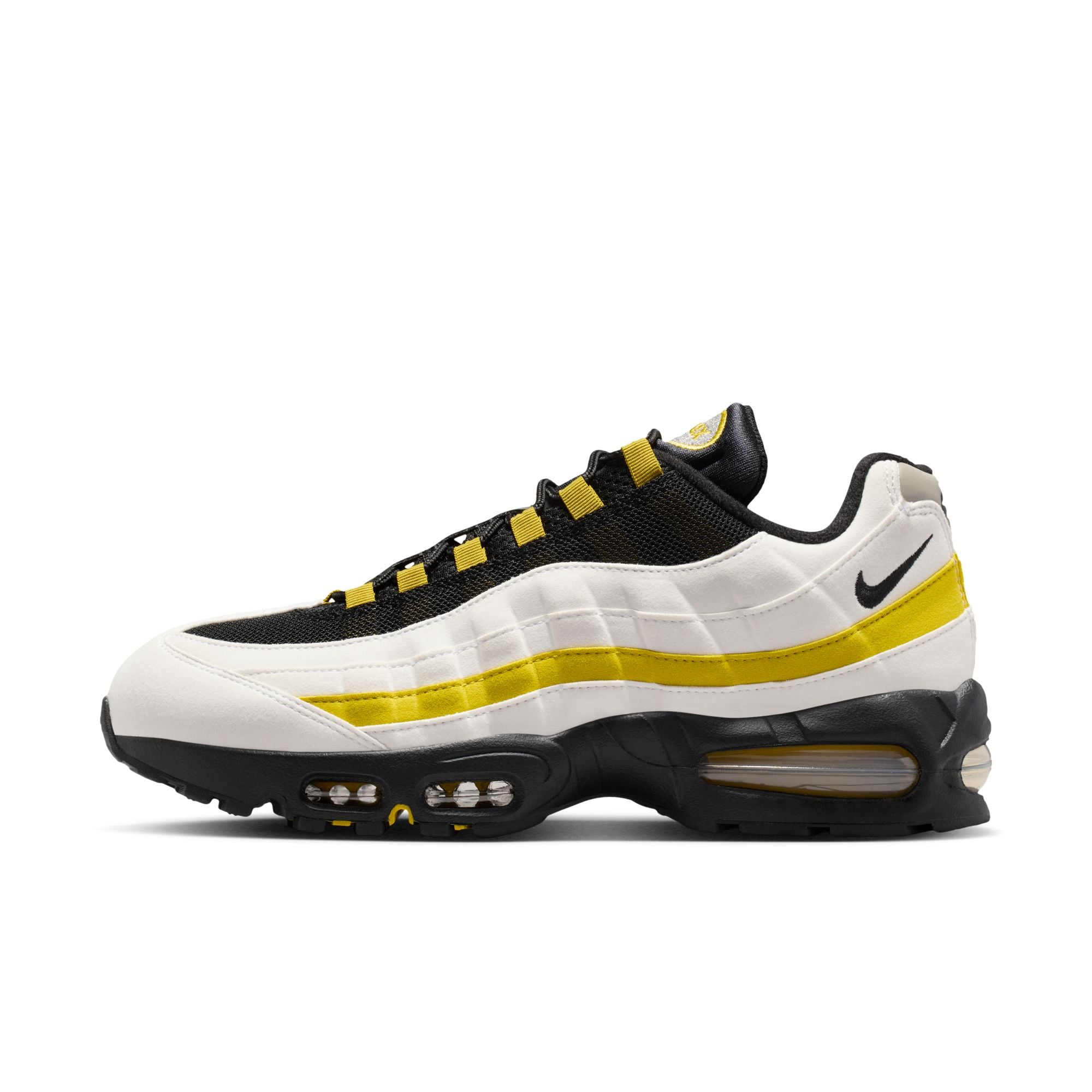 【新品】Nike Air Max 95 ホワイト/イエロー/ブラック Men's Nike Air Max 95 OG - WHITE/BLACK-SAFFRON QUARTZ