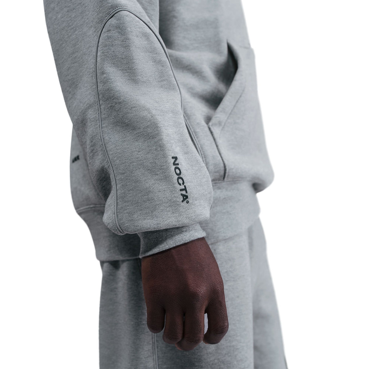Nocta Fleece CS Hoodie 2 - DK GREY HEATHER/MATTE SILVER/BLACK