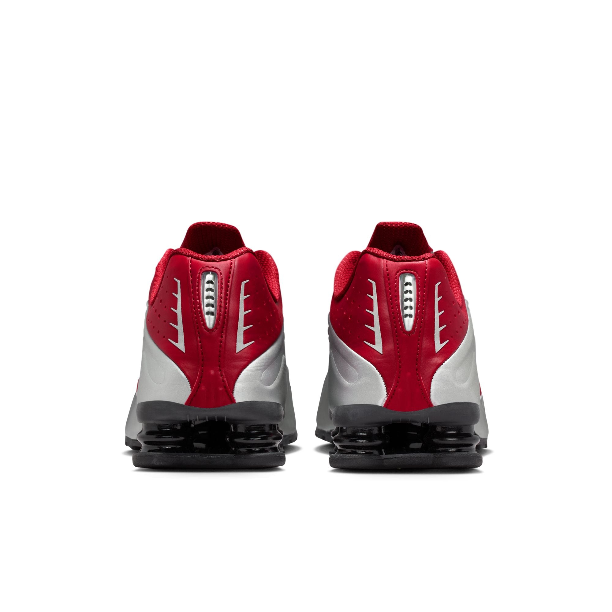 Men's Nike Shox R4 - METALLIC SILVER/TEAM CRIMSON-BLACK