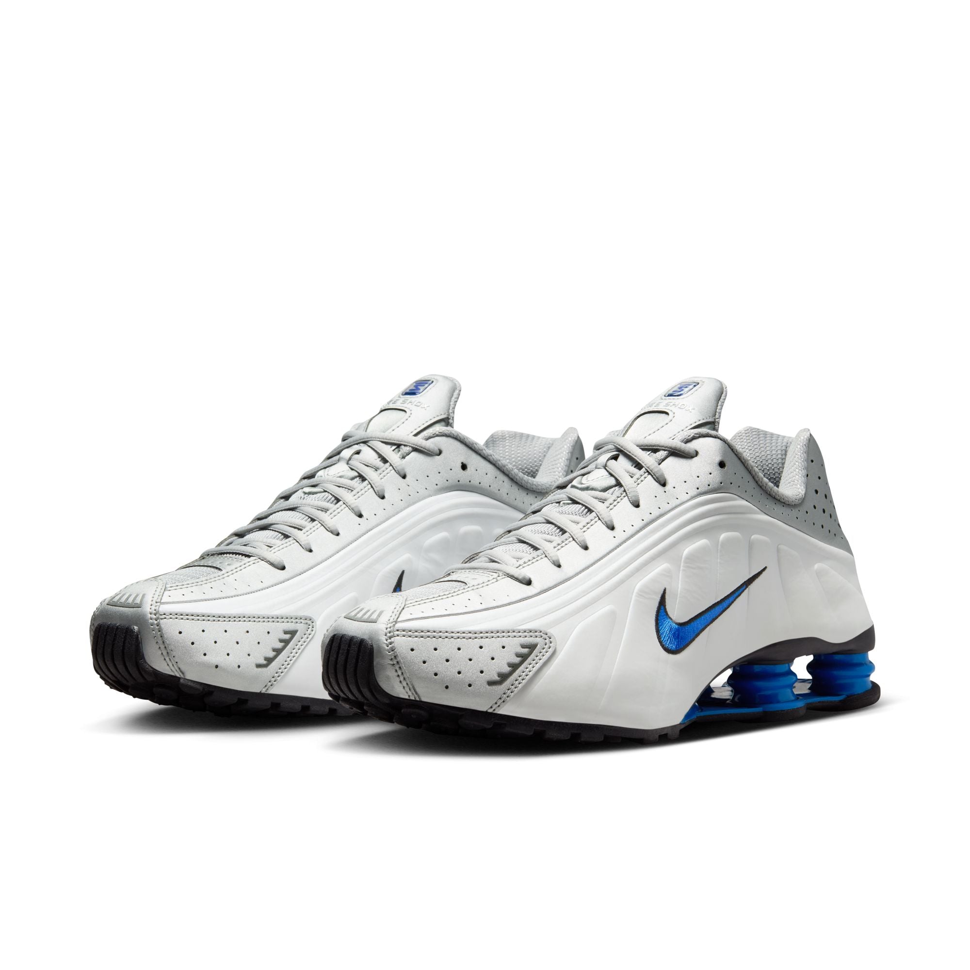 Men's Nike Shox R4 - WHITE/METALLIC SILVER-RACER BLUE