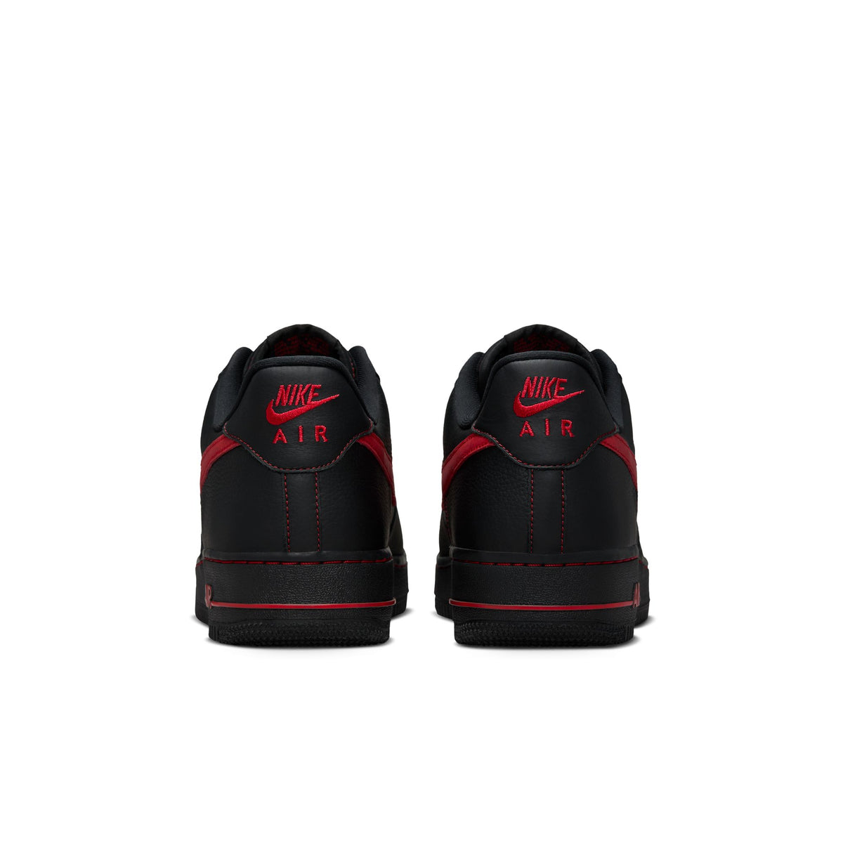 Men&#39;s Nike Air Force 1 &#39;07 Lv8 - BLACK/UNIVERSITY RED-BLACK-BLACK