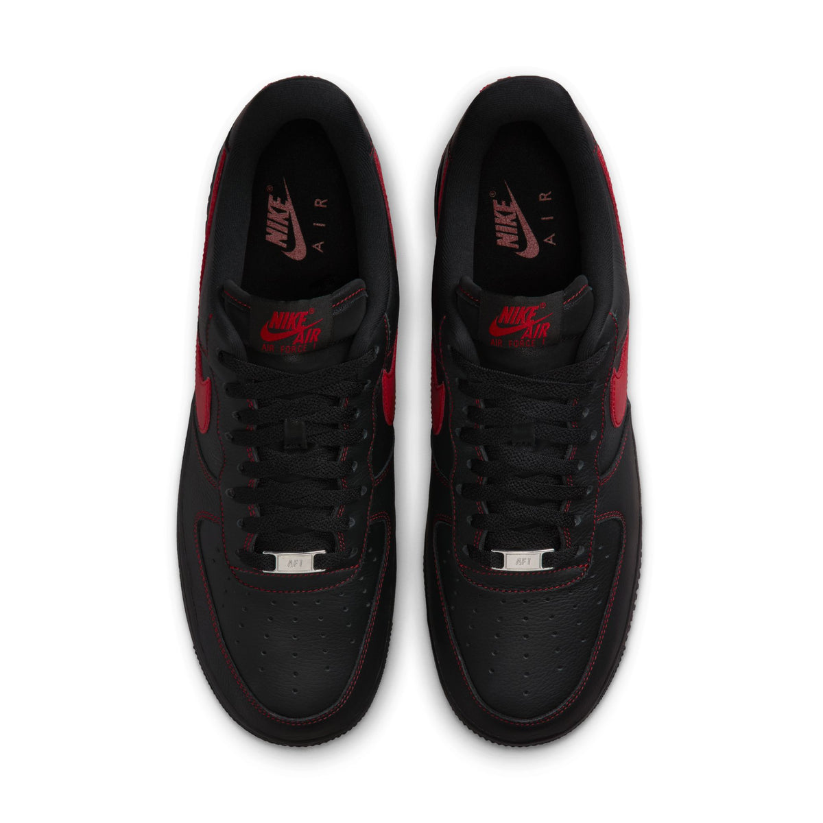 Men&#39;s Nike Air Force 1 &#39;07 Lv8 - BLACK/UNIVERSITY RED-BLACK-BLACK