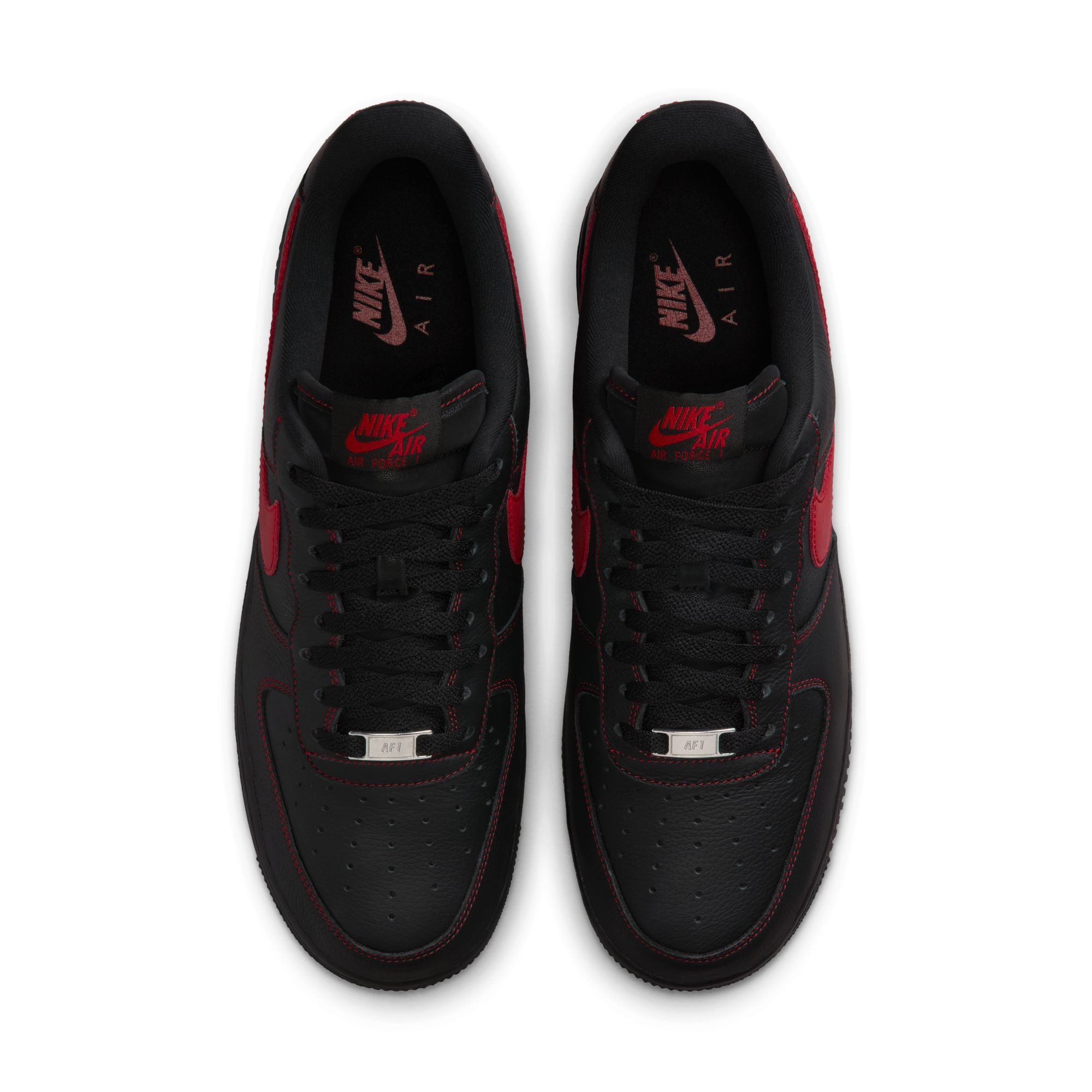 Men's Nike Air Force 1 '07 Lv8 - BLACK/UNIVERSITY RED-BLACK-BLACK