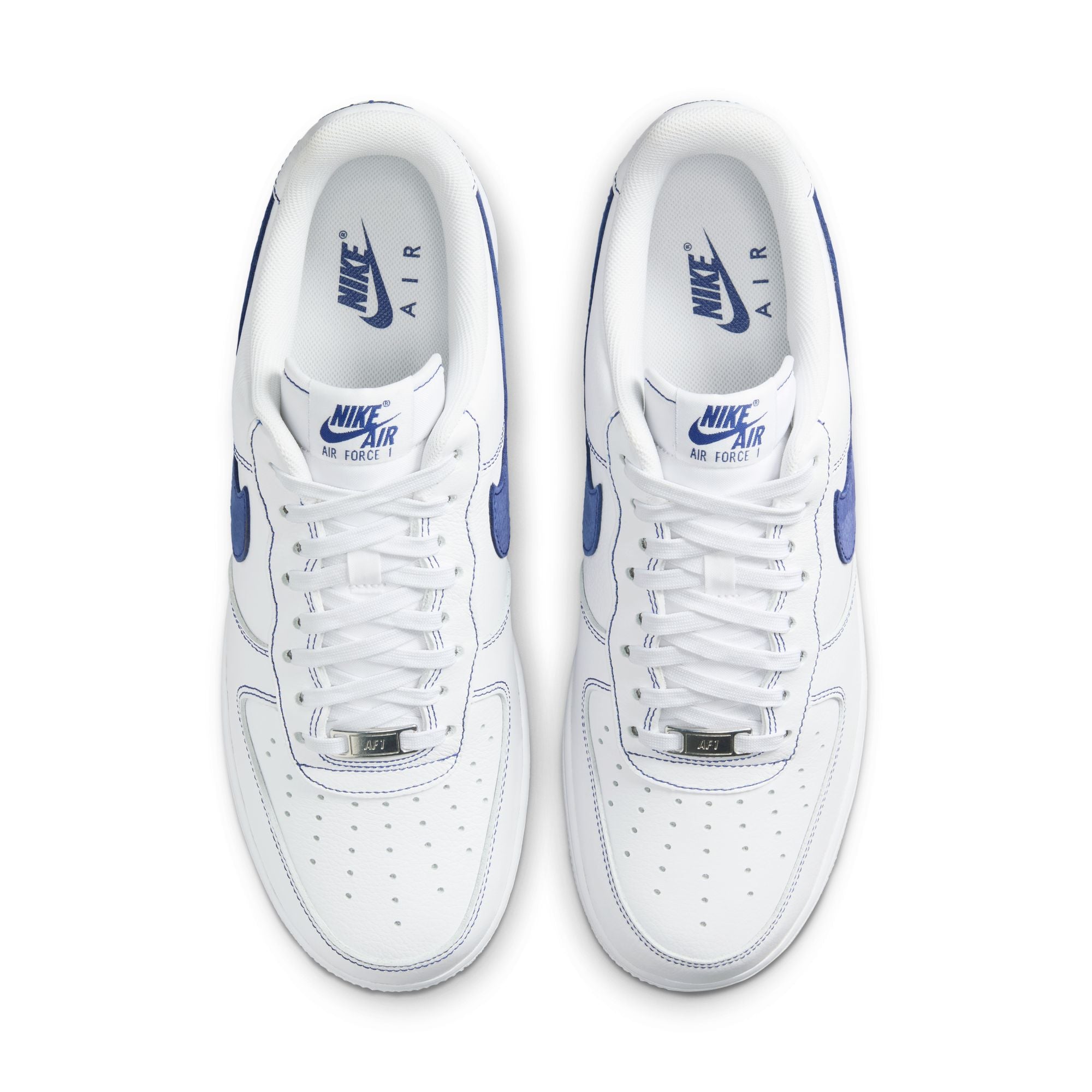 Men's Nike Air Force 1 '07 Lv8 - WHITE/DEEP ROYAL BLUE