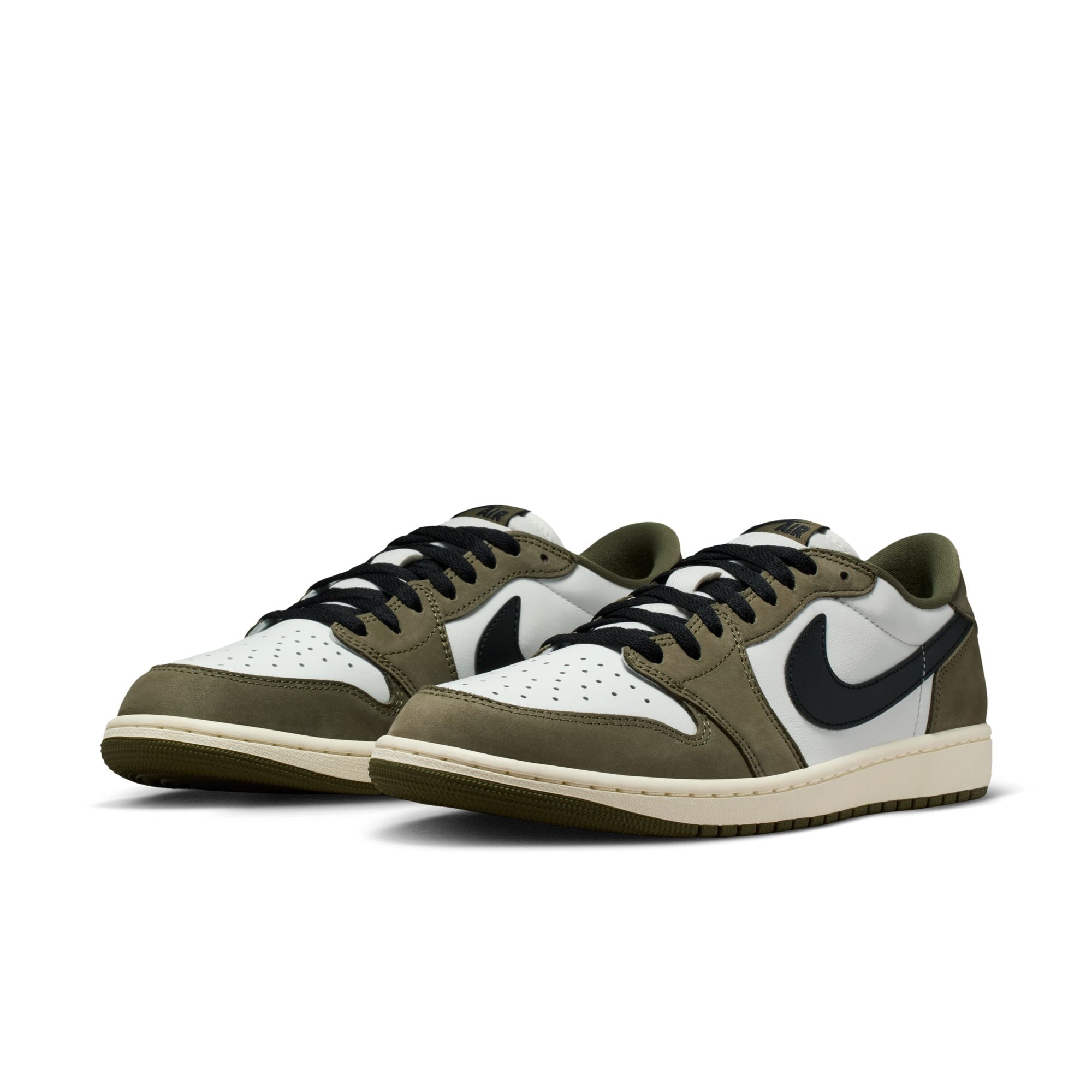Men's Air Jordan 1 Retro Low "Medium Olive and Summit White" - MEDIUM OLIVE/BLACK-SUMMIT WHITE-SAIL