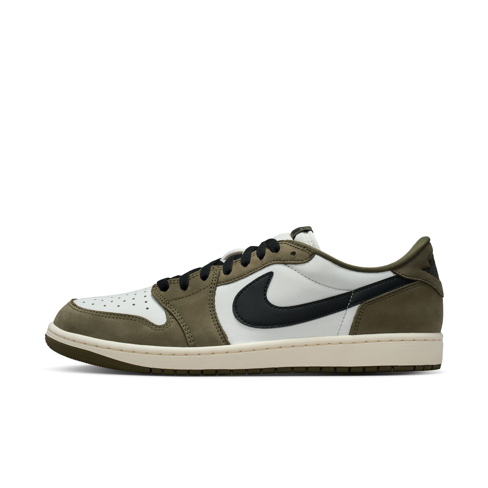 Men's Air Jordan 1 Retro Low "Medium Olive and Summit White" - MEDIUM OLIVE/BLACK-SUMMIT WHITE-SAIL