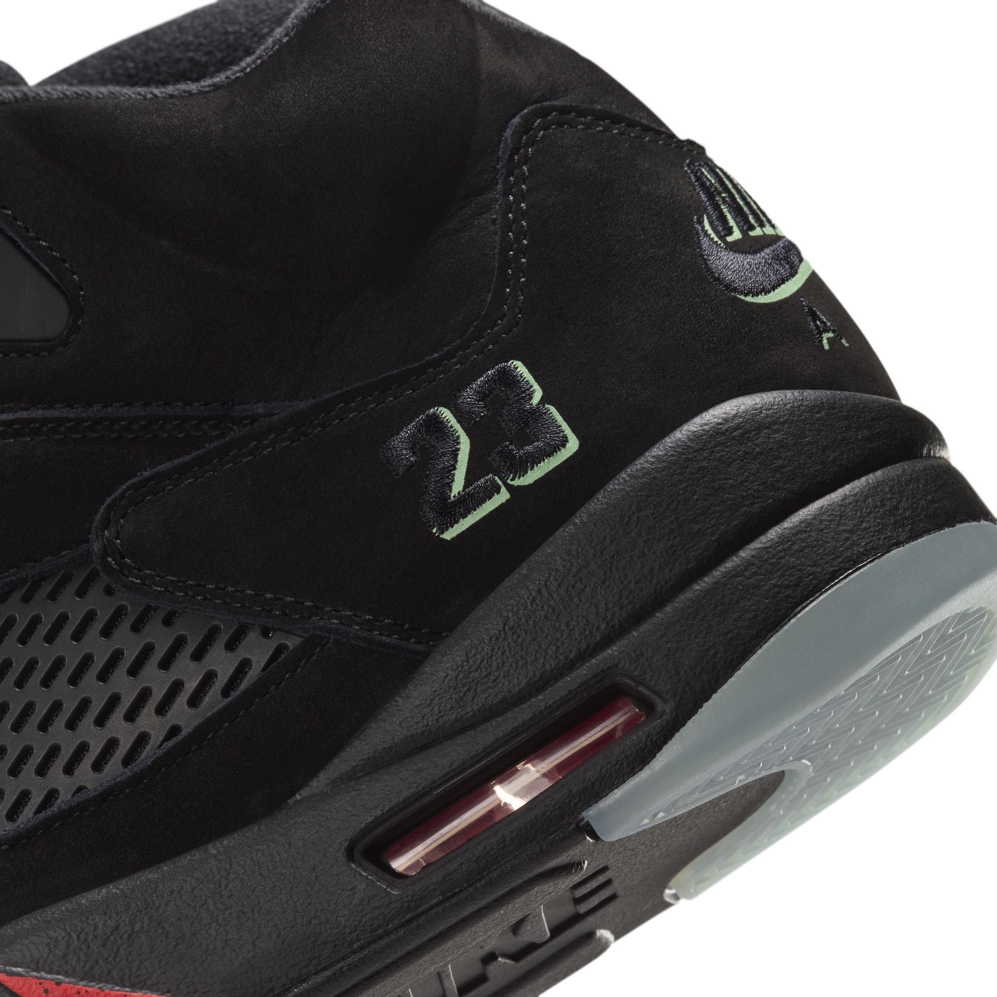 Men's Air Jordan 5 Retro "Halloween" - BLACK/BLACK-PICANTE RED-GLOW N THE DARK