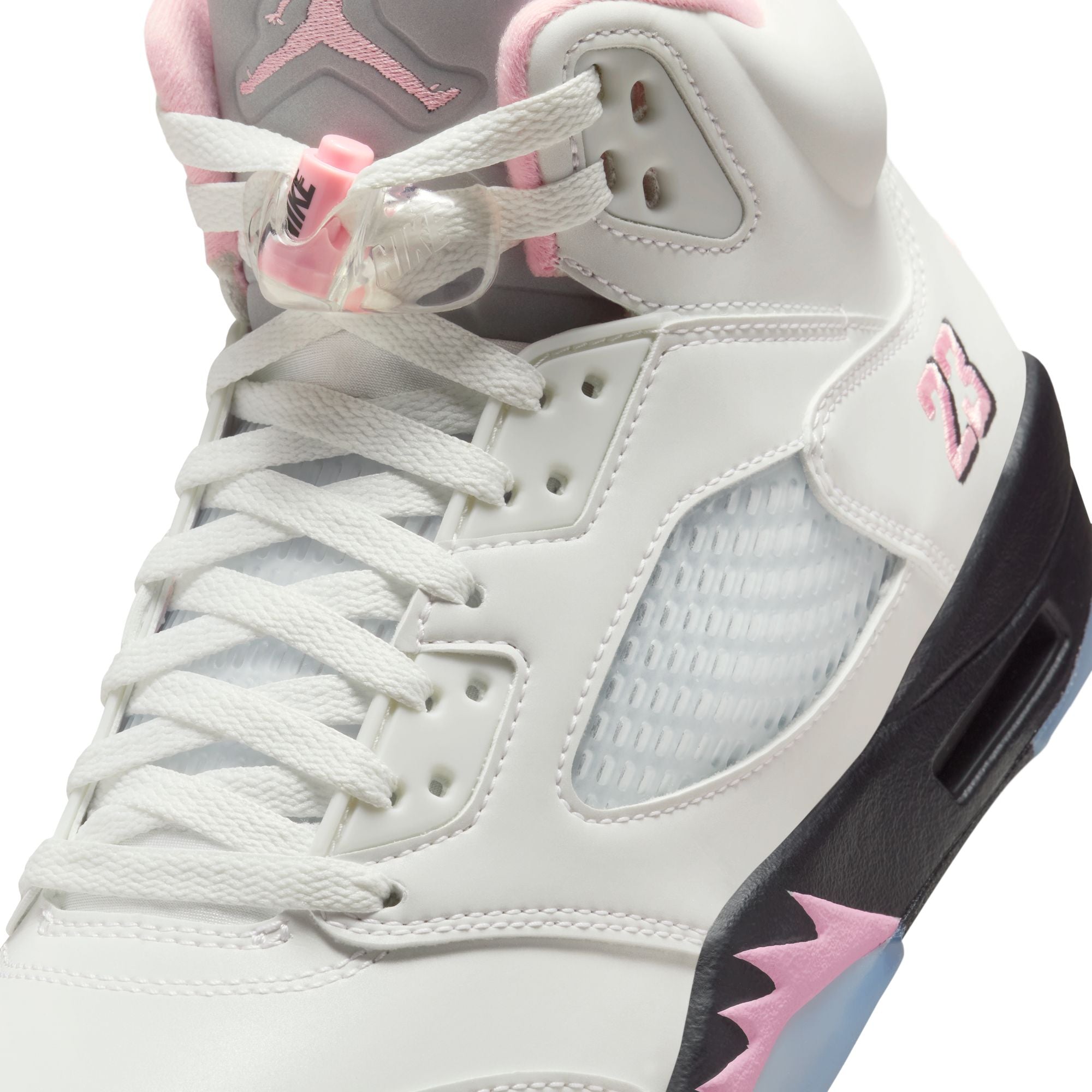 Men's Air Jordan 5 Retro - WHITE/MED SOFT PINK-BLACK
