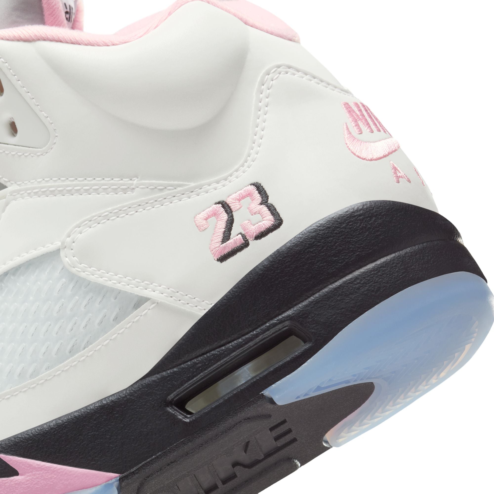 Men's Air Jordan 5 Retro - WHITE/MED SOFT PINK-BLACK