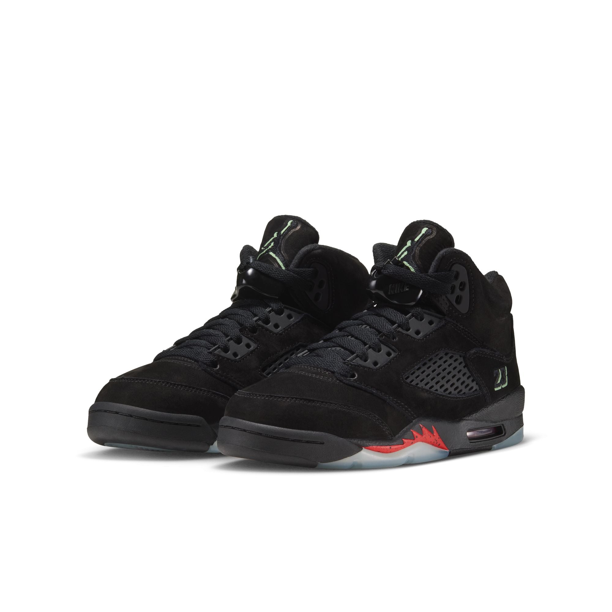 GS Air Jordan 5 Retro "Halloween" - BLACK/BLACK-PICANTE RED-GLOW N THE DARK