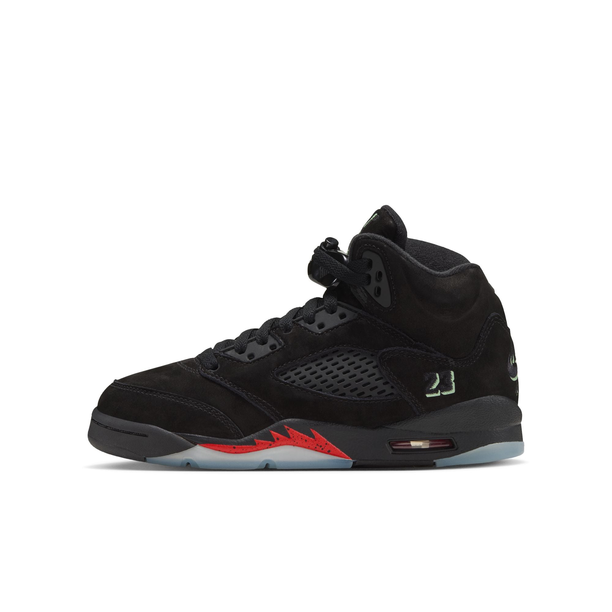 GS Air Jordan 5 Retro "Halloween" - BLACK/BLACK-PICANTE RED-GLOW N THE DARK