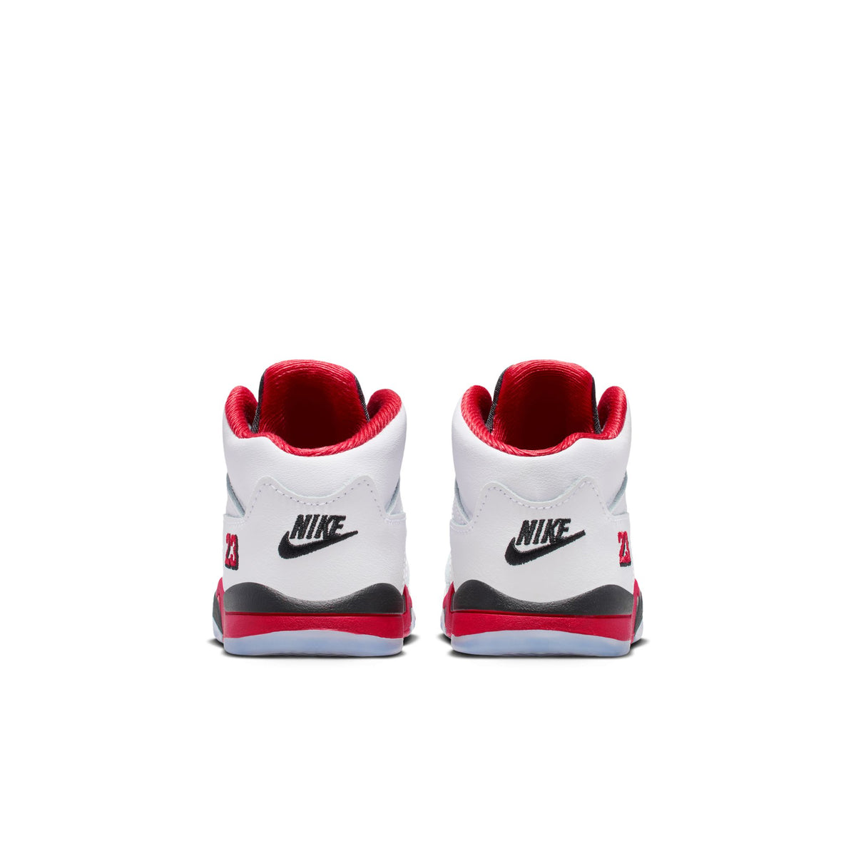 Toddler&#39;s Air Jordan 5 Retro &quot;Fire Red Black Tongue&quot; - WHITE/FIRE RED-BLACK