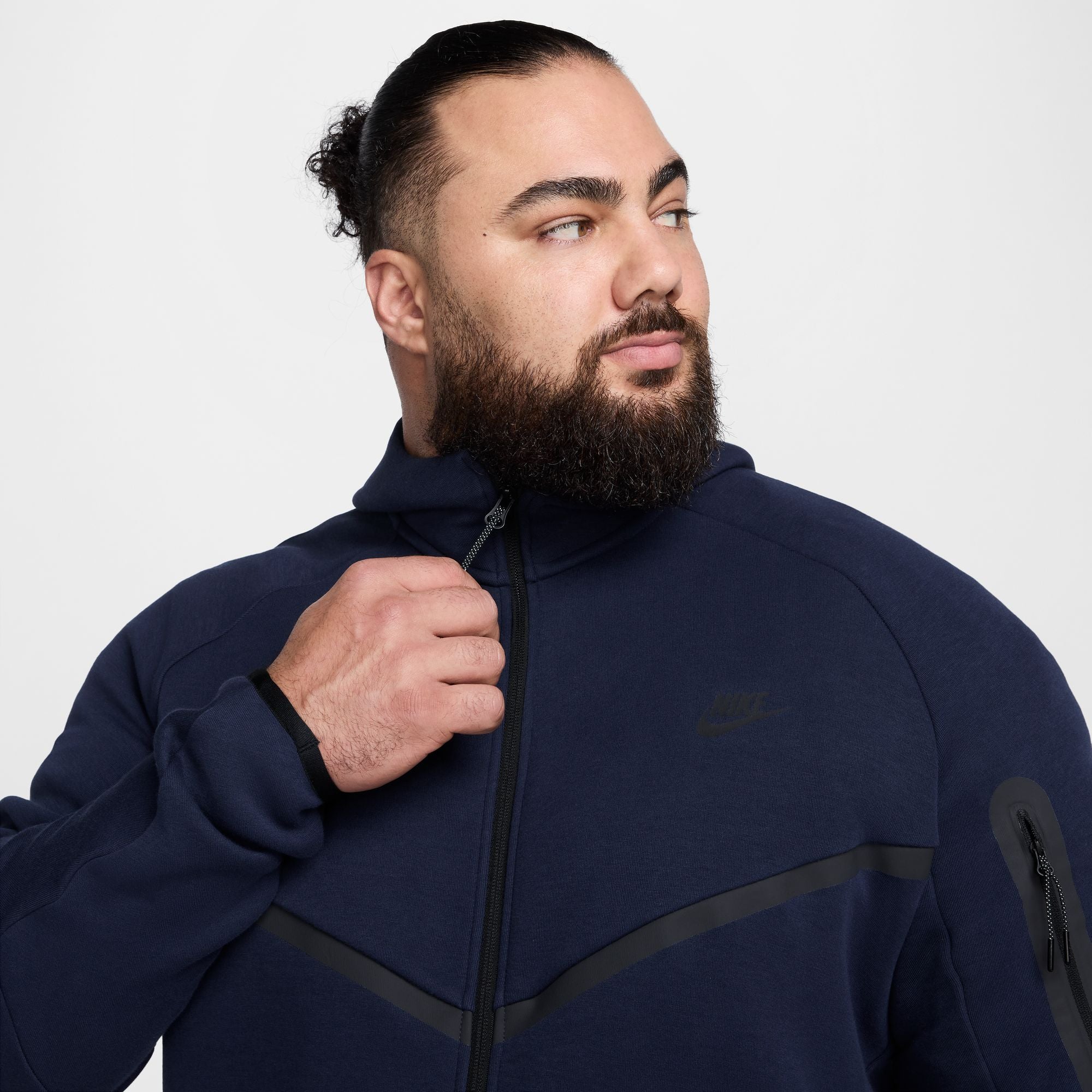 Men's Nike Fleece Windrunner Full-Zip Jacket
 - OBSIDIAN/BLACK