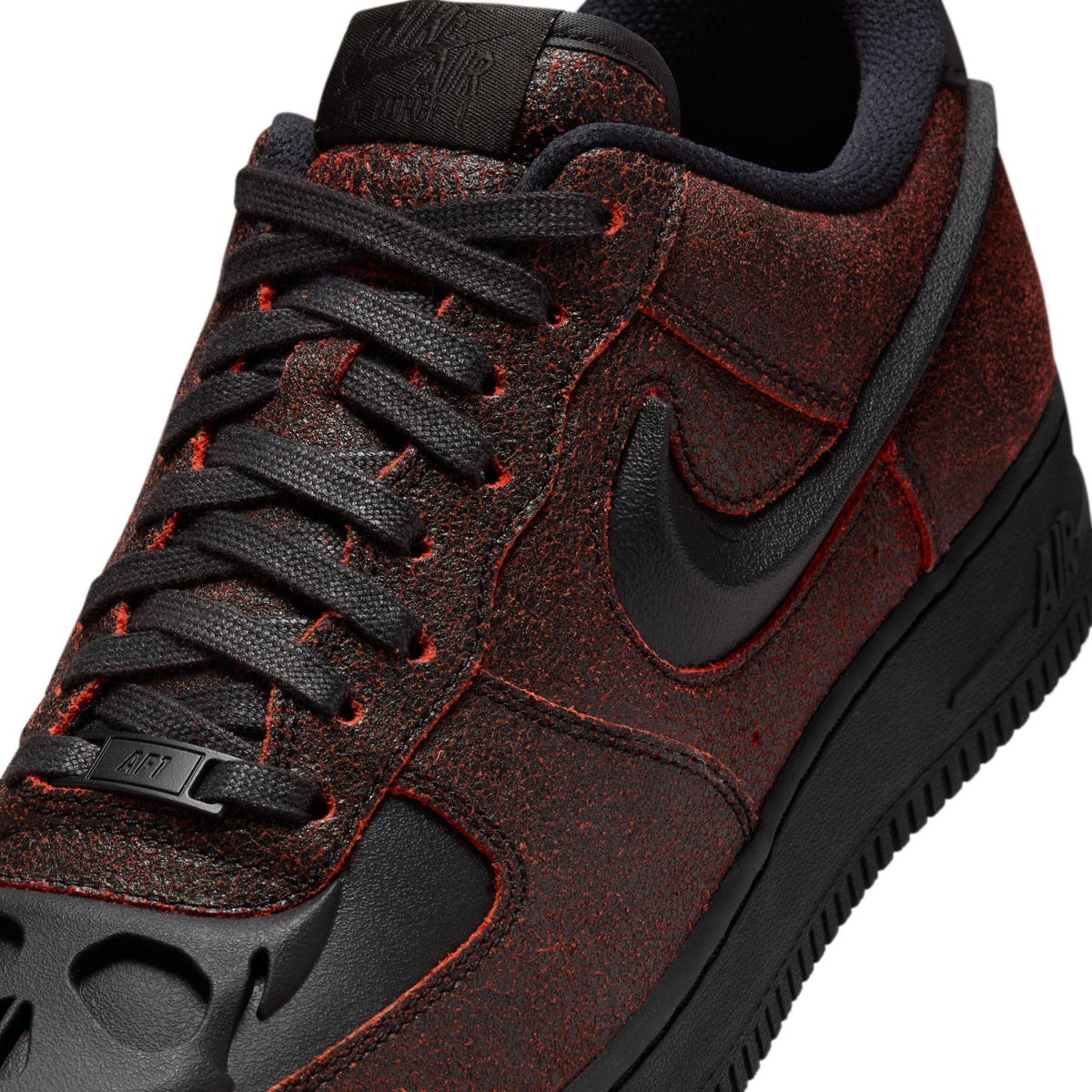 Men&#39;s Nike Air Force 1 Retro Halloween QS - BLACK/BLACK-CRIMSON