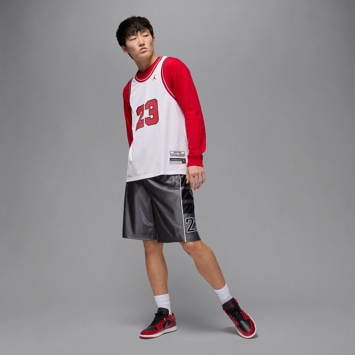 Men&#39;s Air Jordan 1 Low SE - BLACK/VARSITY RED-WHITE