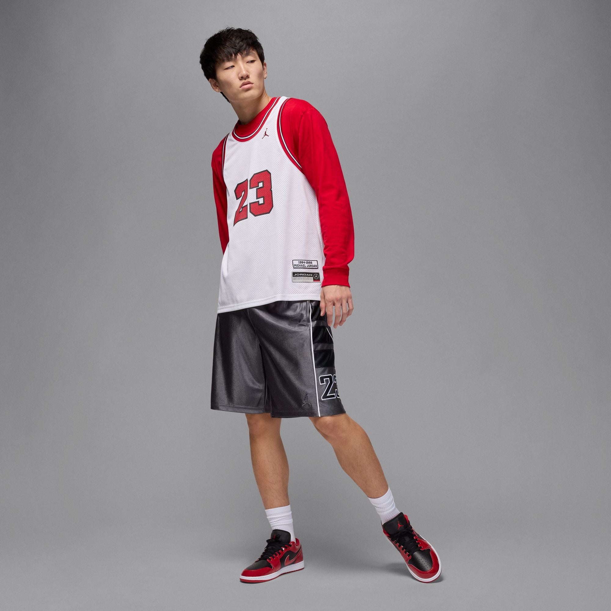 Men's Air Jordan 1 Low SE - BLACK/VARSITY RED-WHITE