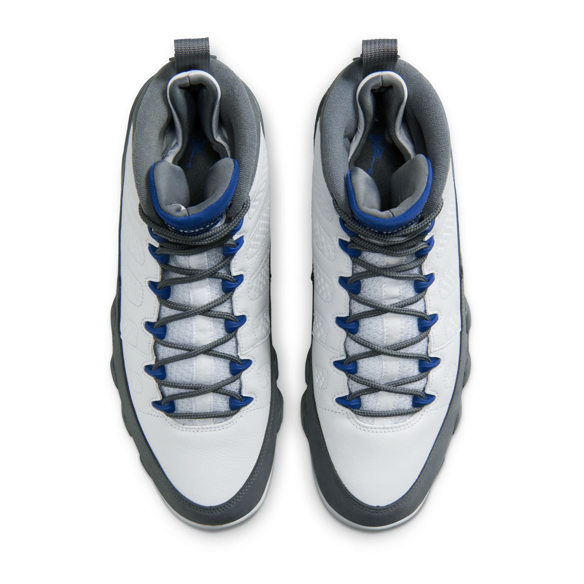 Men's Air Jordan 9 Retro "Flint Grey and French Blue" - WHITE/FRENCH BLUE-FLINT GREY