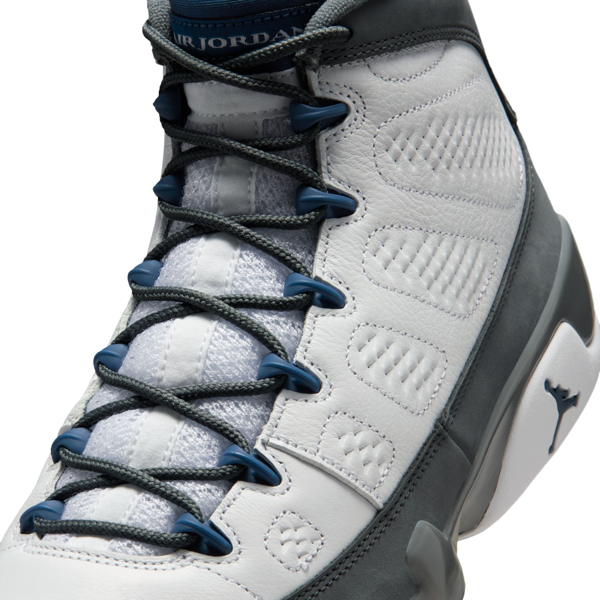 Men's Air Jordan 9 Retro "Flint Grey and French Blue" - WHITE/FRENCH BLUE-FLINT GREY