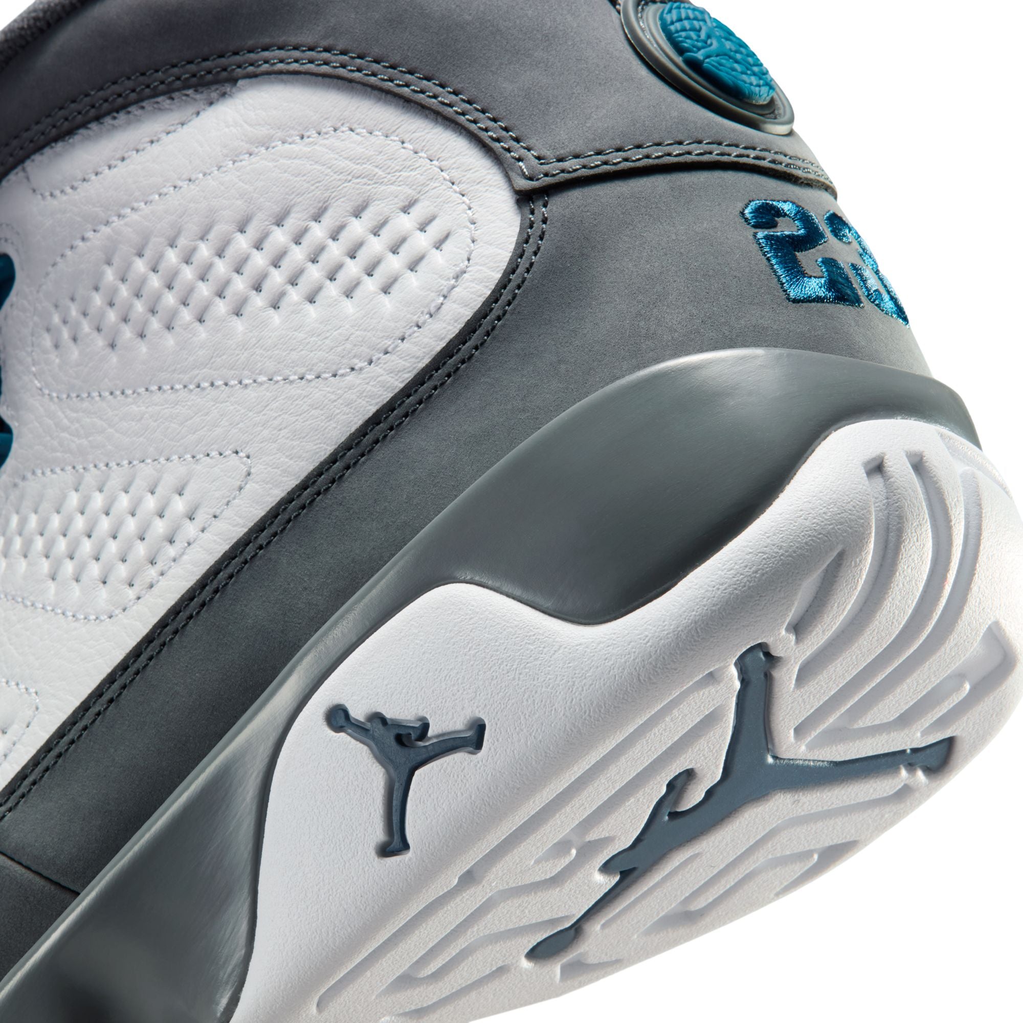 Men's Air Jordan 9 Retro "Flint Grey and French Blue" - WHITE/FRENCH BLUE-FLINT GREY