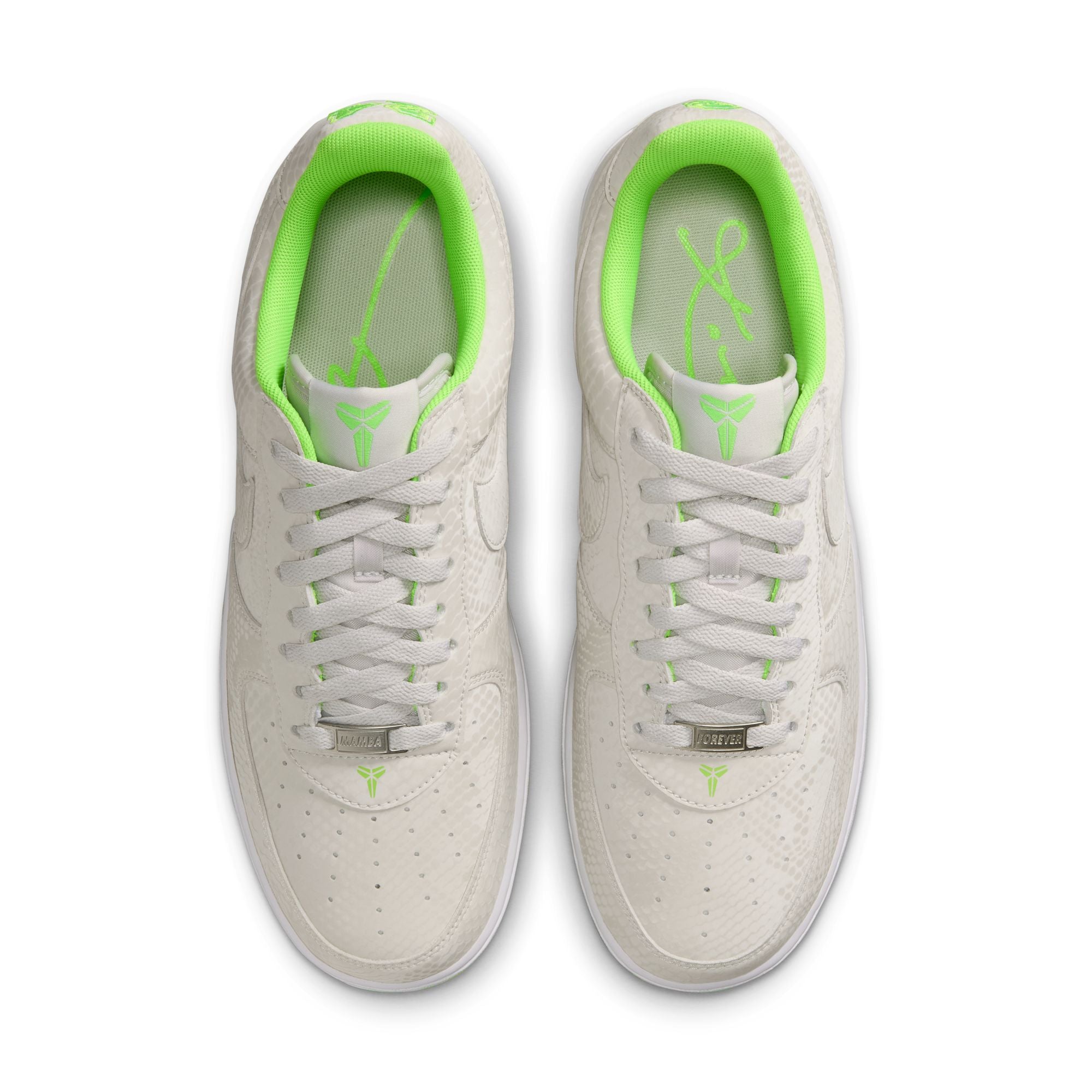Men's Nike Kobe Air Force 1 Low-VAST GREY/ELECTRIC GREEN-WHITE