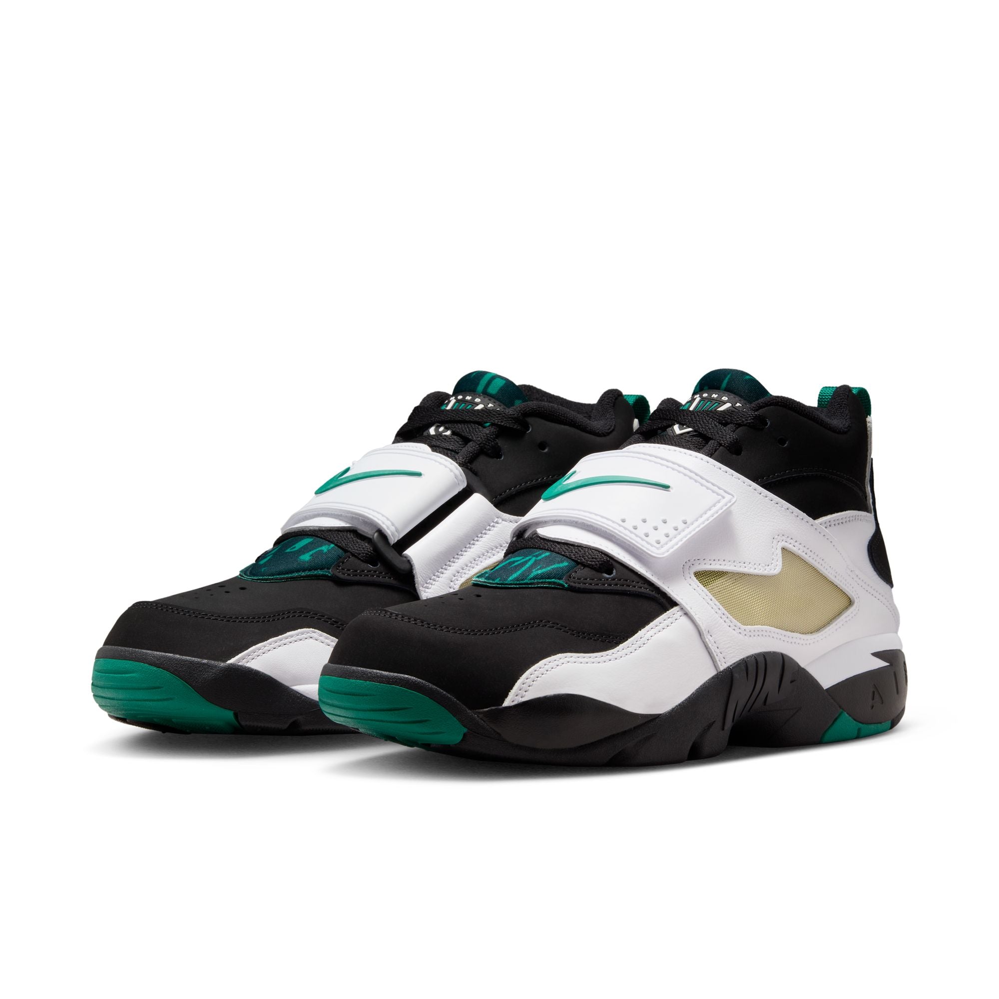 Men's Nike Air Diamond Turf 93 - BLACK/MYSTIC GREEN-WHITE-GOLDEN TUSSAH