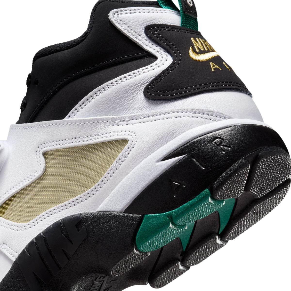 Men&#39;s Nike Air Diamond Turf 93 - BLACK/MYSTIC GREEN-WHITE-GOLDEN TUSSAH