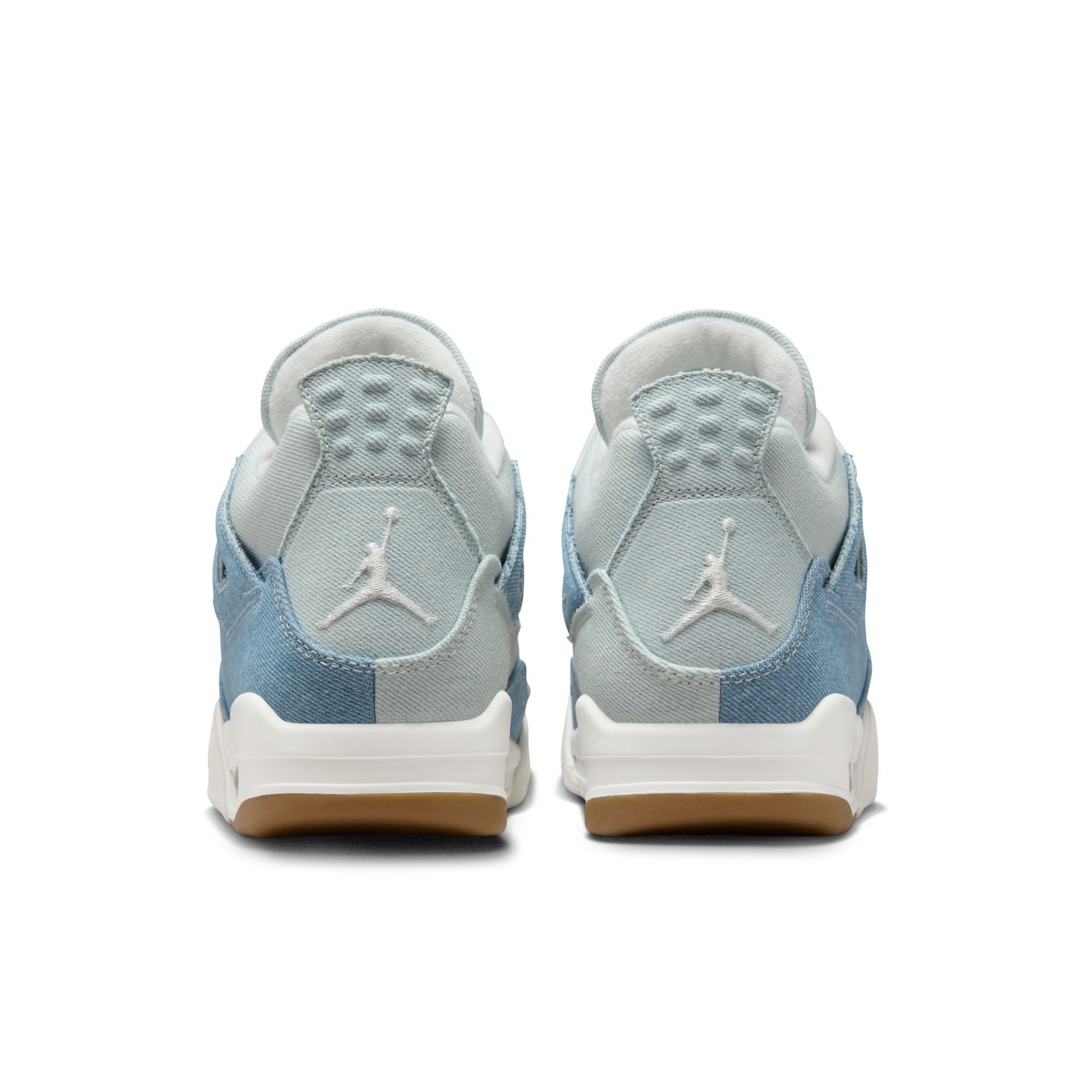 Women's Air Jordan 4 Retro - SAIL/SAIL-GUM LIGHT BROWN-WORN BLUE