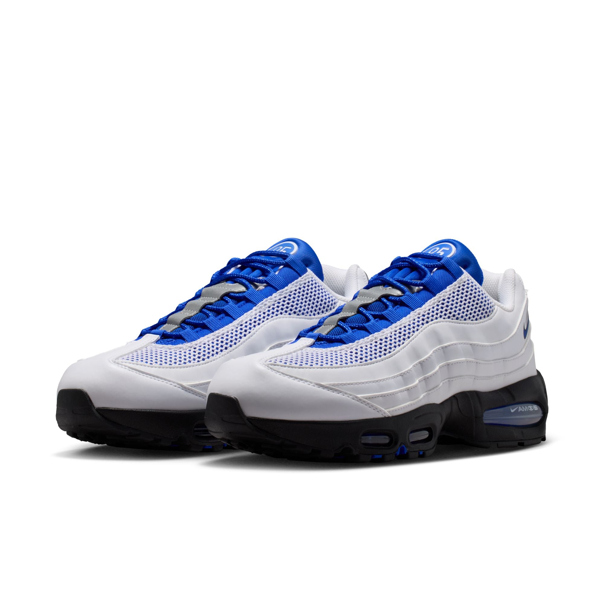 Men's Nike Air Max 95 Big Bubble - WHITE/RACER BLUE-BLACK-METALLIC SILVER