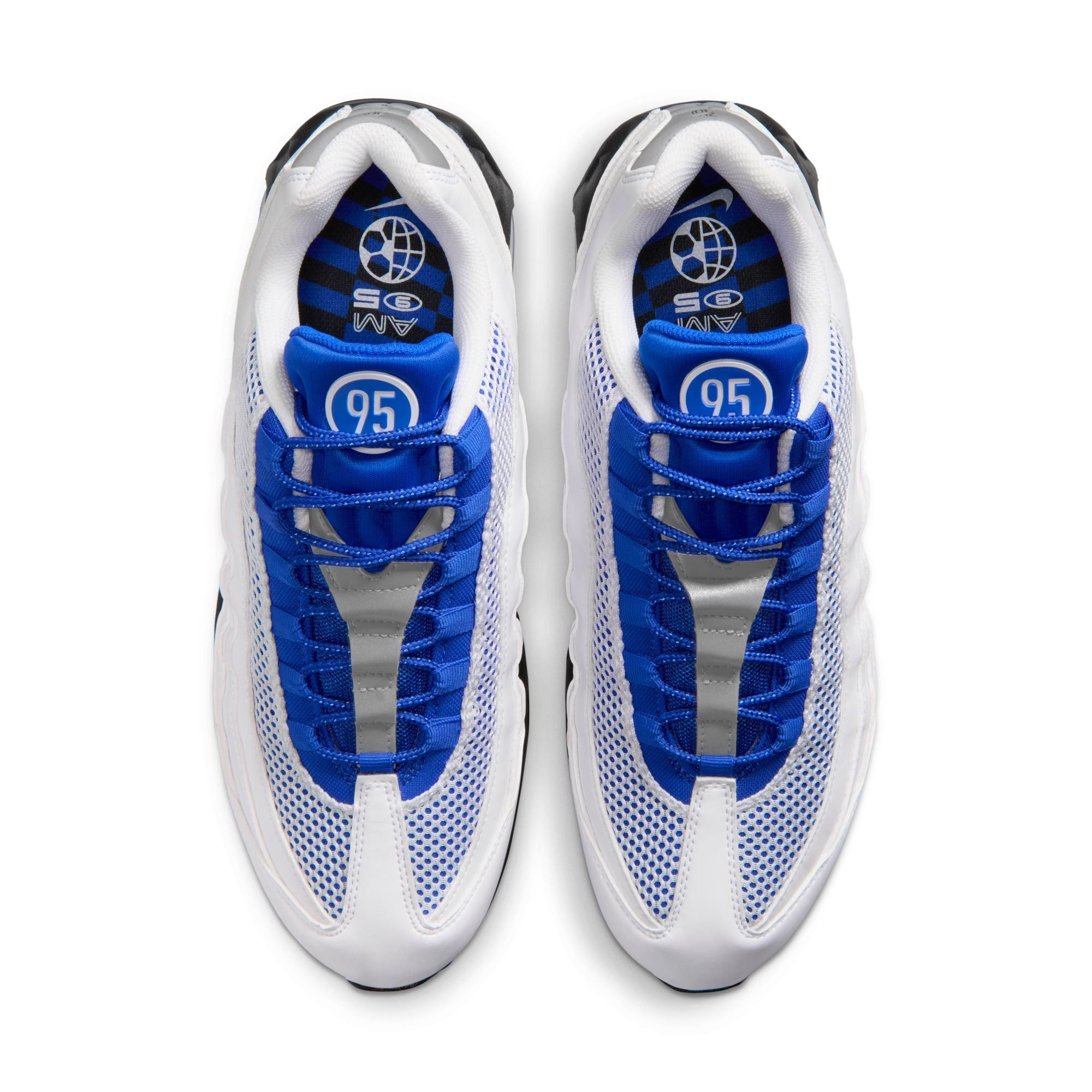 Men's Nike Air Max 95 Big Bubble - WHITE/RACER BLUE-BLACK-METALLIC SILVER