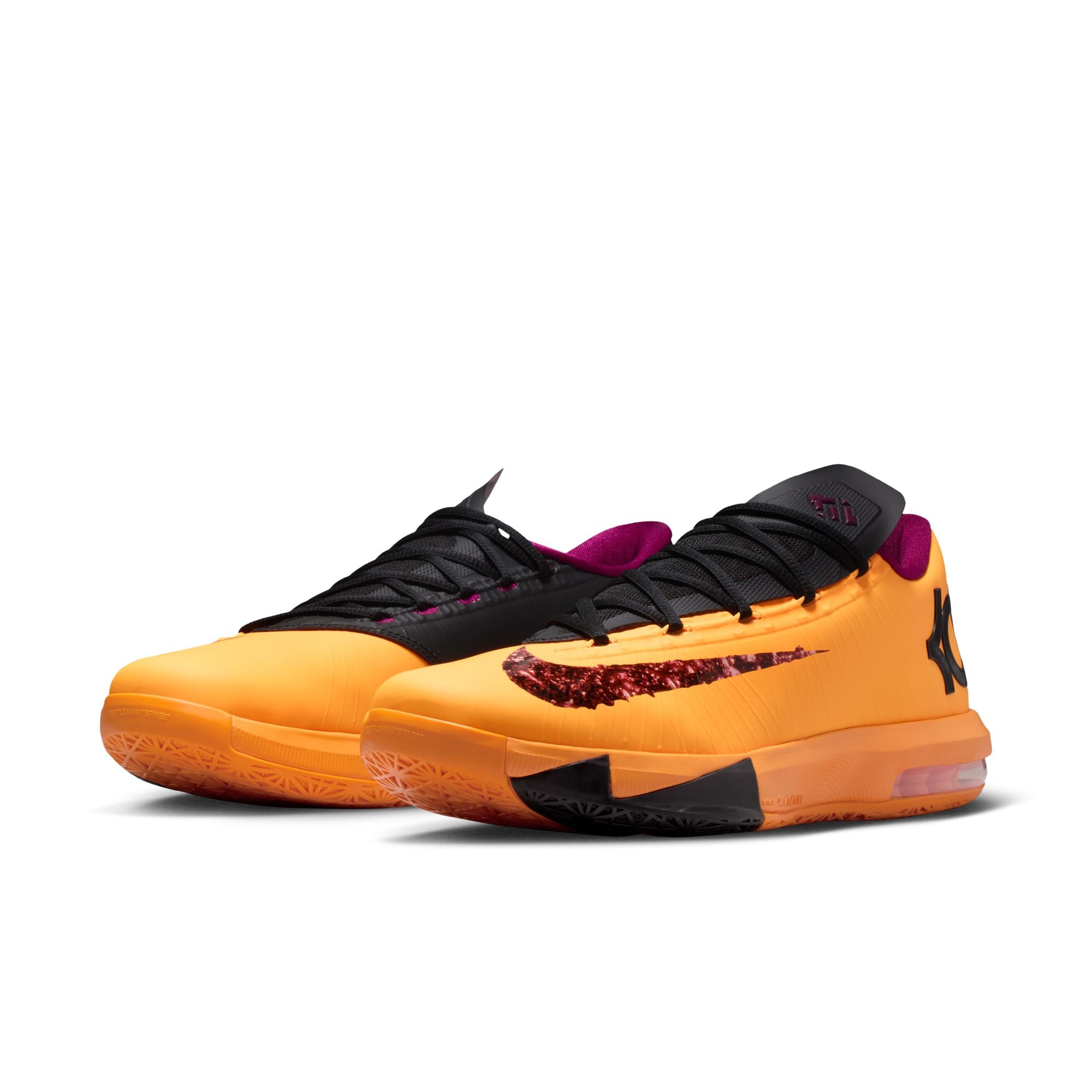 Men's Nike Zoom KD 6 "Peanut Butter & Jelly" - LASER ORANGE/RASPBERRY RED-BLACK