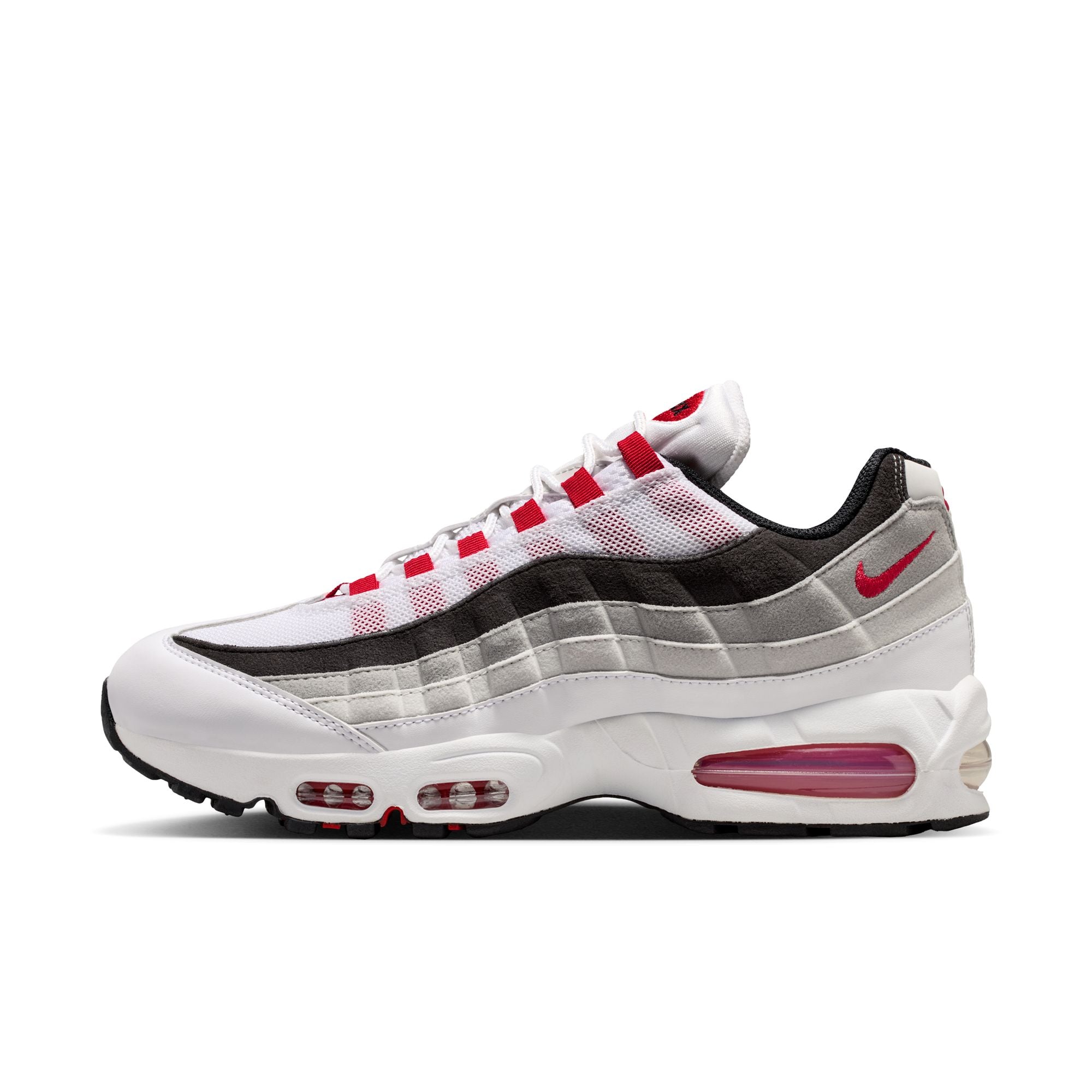 Men's Nike Air Max 95 Big Bubble Premium - WHITE/COMET RED-NEUTRAL GREY-MEDIUM GREY