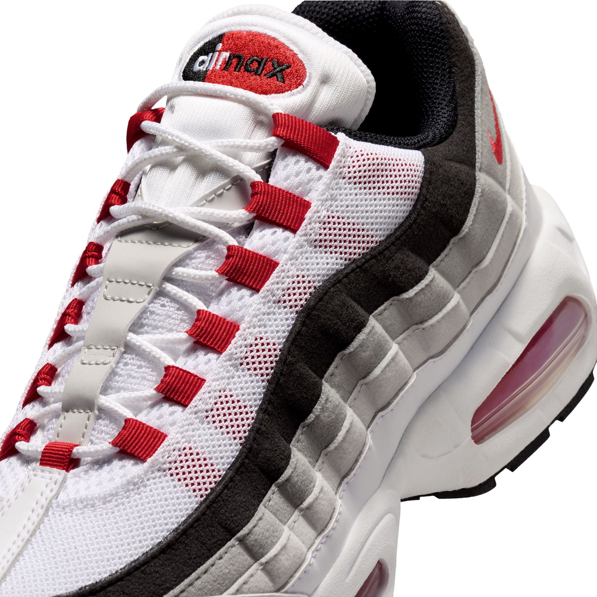 Men's Nike Air Max 95 Big Bubble Premium - WHITE/COMET RED-NEUTRAL GREY-MEDIUM GREY