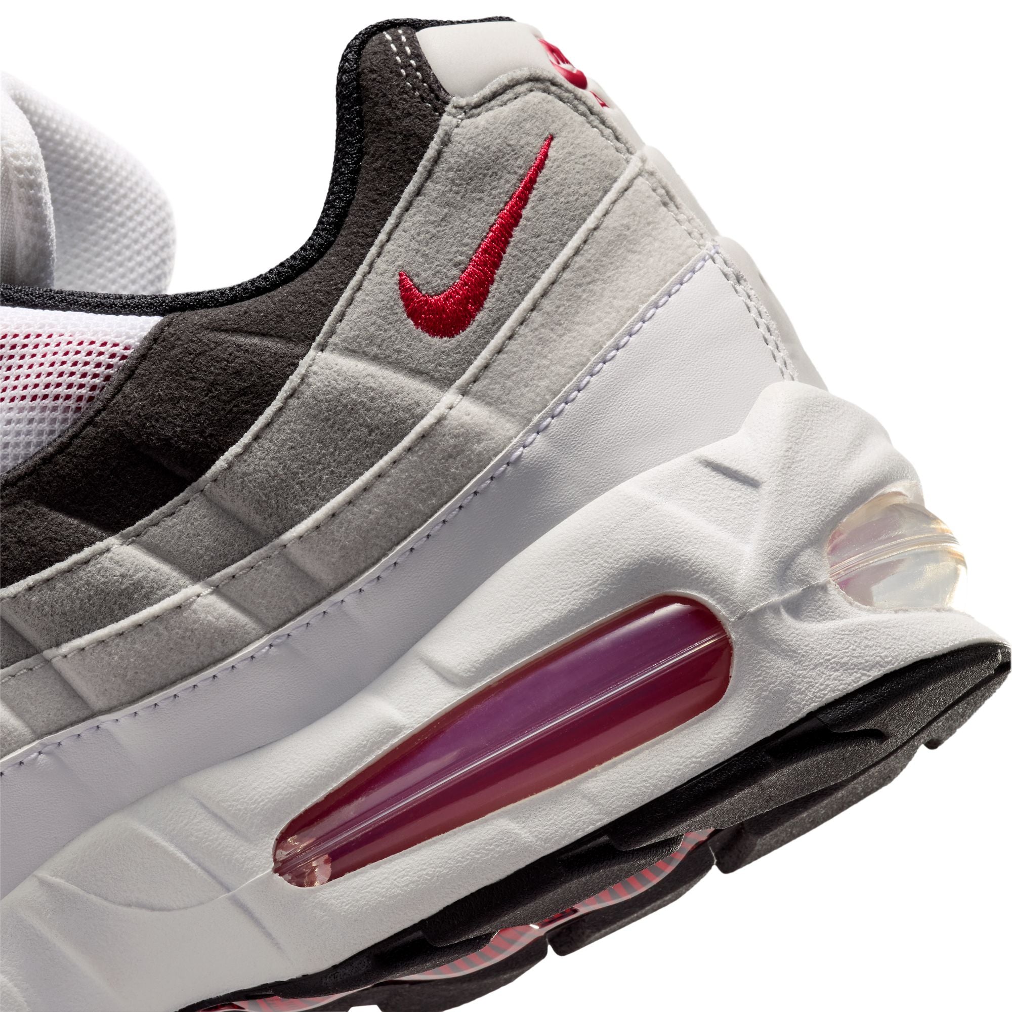 Men's Nike Air Max 95 Big Bubble Premium - WHITE/COMET RED-NEUTRAL GREY-MEDIUM GREY