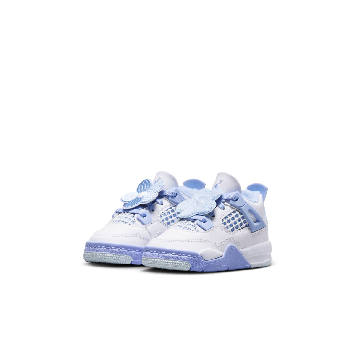Toddler Jordan 4 Retro &quot;Aluminum&quot; - WHITE/ALUMINUM-BLUE TINT-OIL GREEN