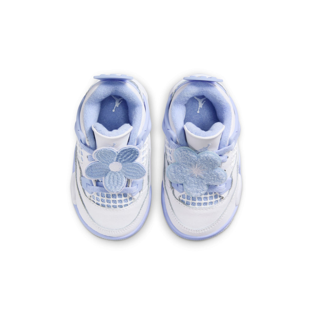 Toddler Jordan 4 Retro &quot;Aluminum&quot; - WHITE/ALUMINUM-BLUE TINT-OIL GREEN