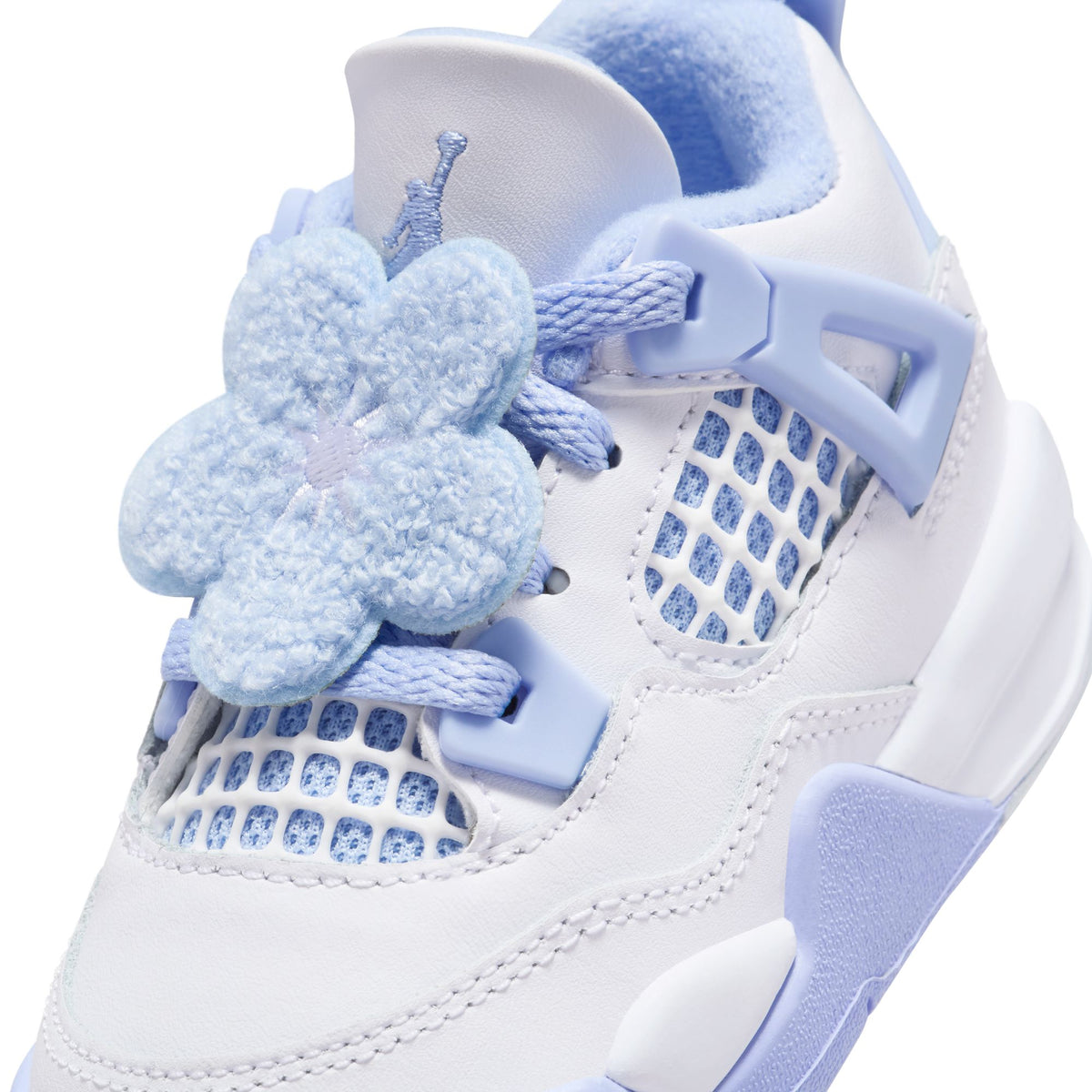 Toddler Jordan 4 Retro &quot;Aluminum&quot; - WHITE/ALUMINUM-BLUE TINT-OIL GREEN