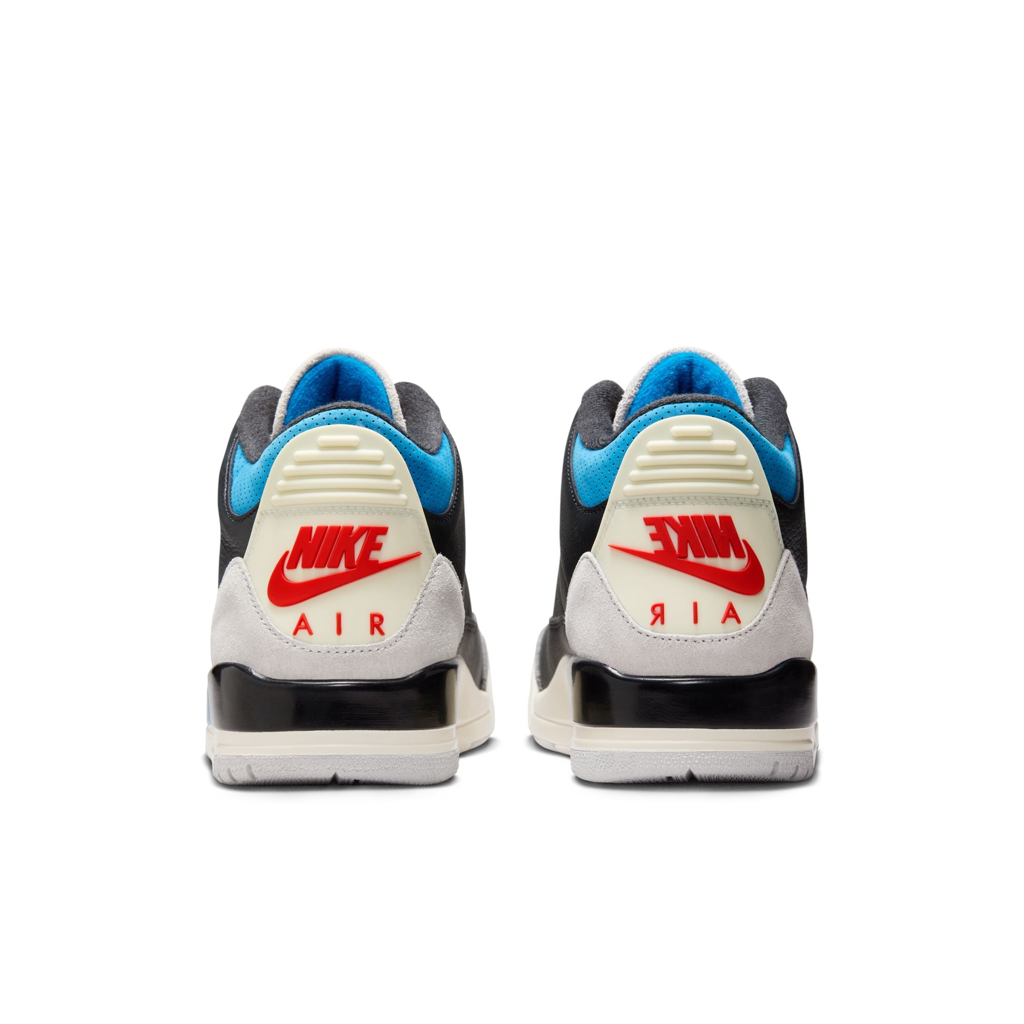 Men's Air Jordan 3 Retro "Rare Air" - BLACK/CHILE RED-NEUTRAL GREY