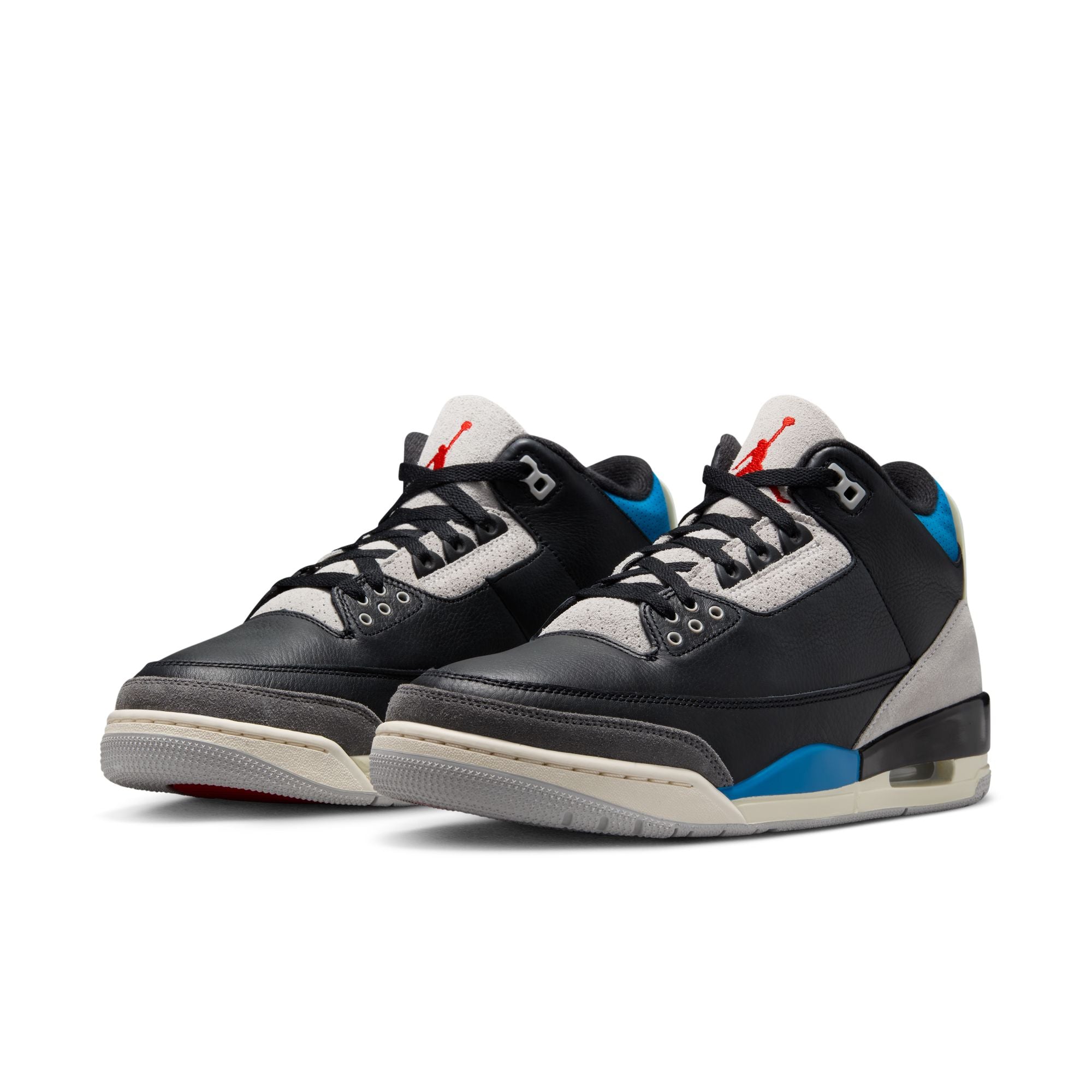 Men's Air Jordan 3 Retro "Rare Air" - BLACK/CHILE RED-NEUTRAL GREY