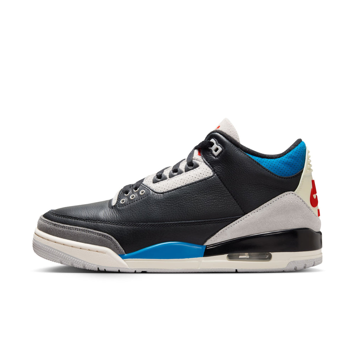 Men&#39;s Air Jordan 3 Retro &quot;Rare Air&quot; - BLACK/CHILE RED-NEUTRAL GREY