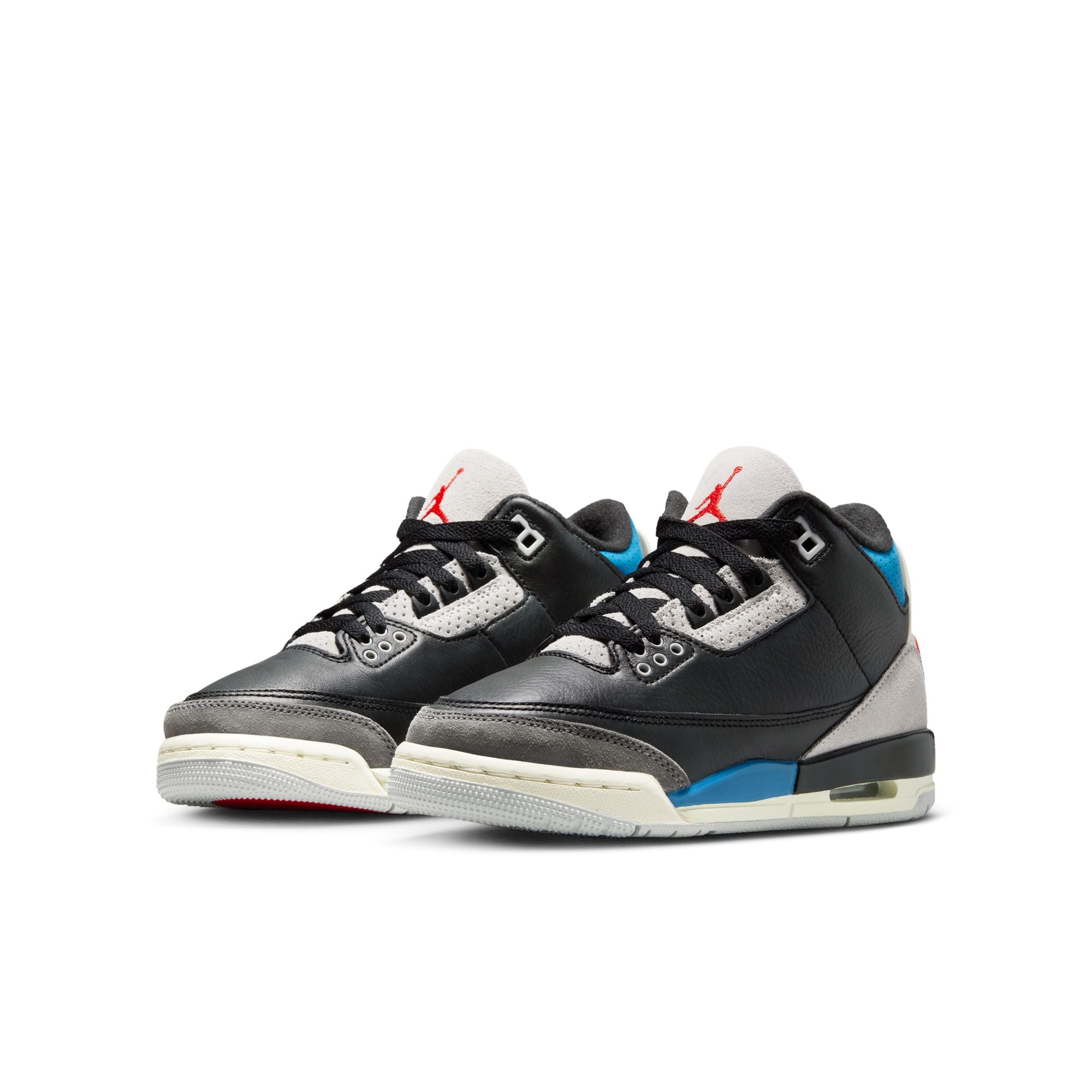 GS Air Jordan 3 Retro "Rare Air" - BLACK/CHILE RED-NEUTRAL GREY