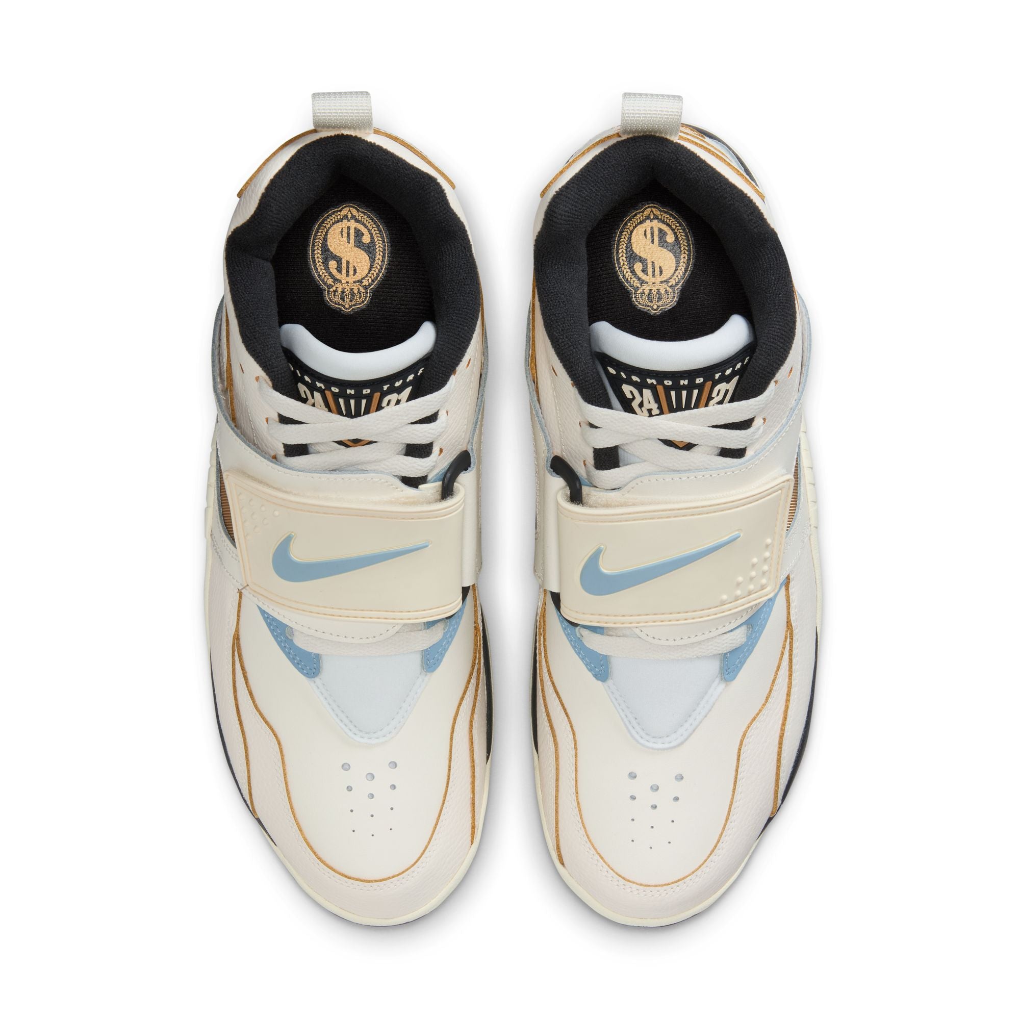 Men's Nike Air Diamond Turf - SAIL/MICA BLUE-COCONUT MILK-OFF NOIR