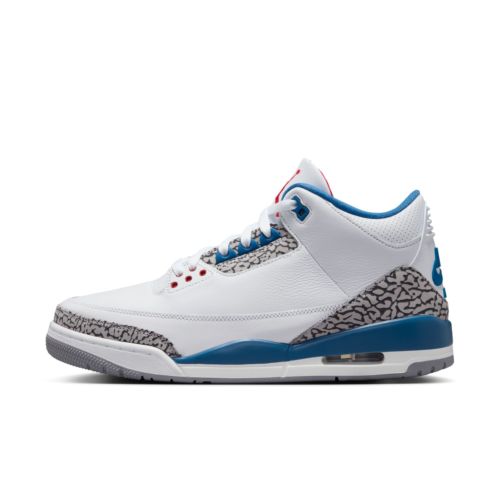 Men's Air Jordan 3 Retro-WHITE/FIRE RED-TRUE BLUE