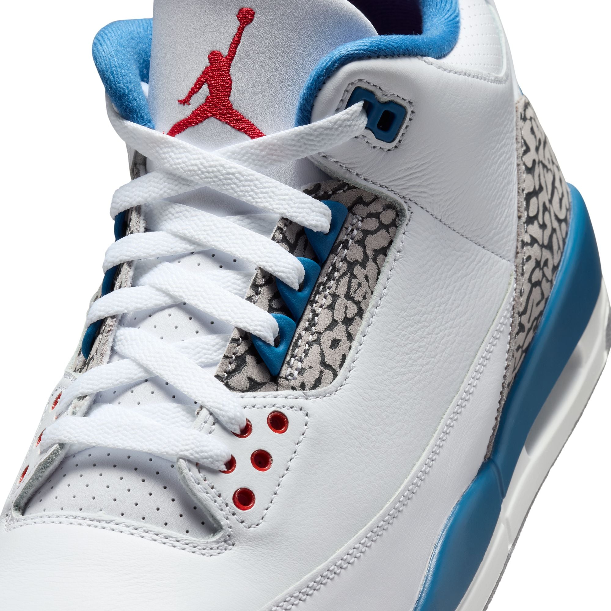 Men's Air Jordan 3 Retro-WHITE/FIRE RED-TRUE BLUE