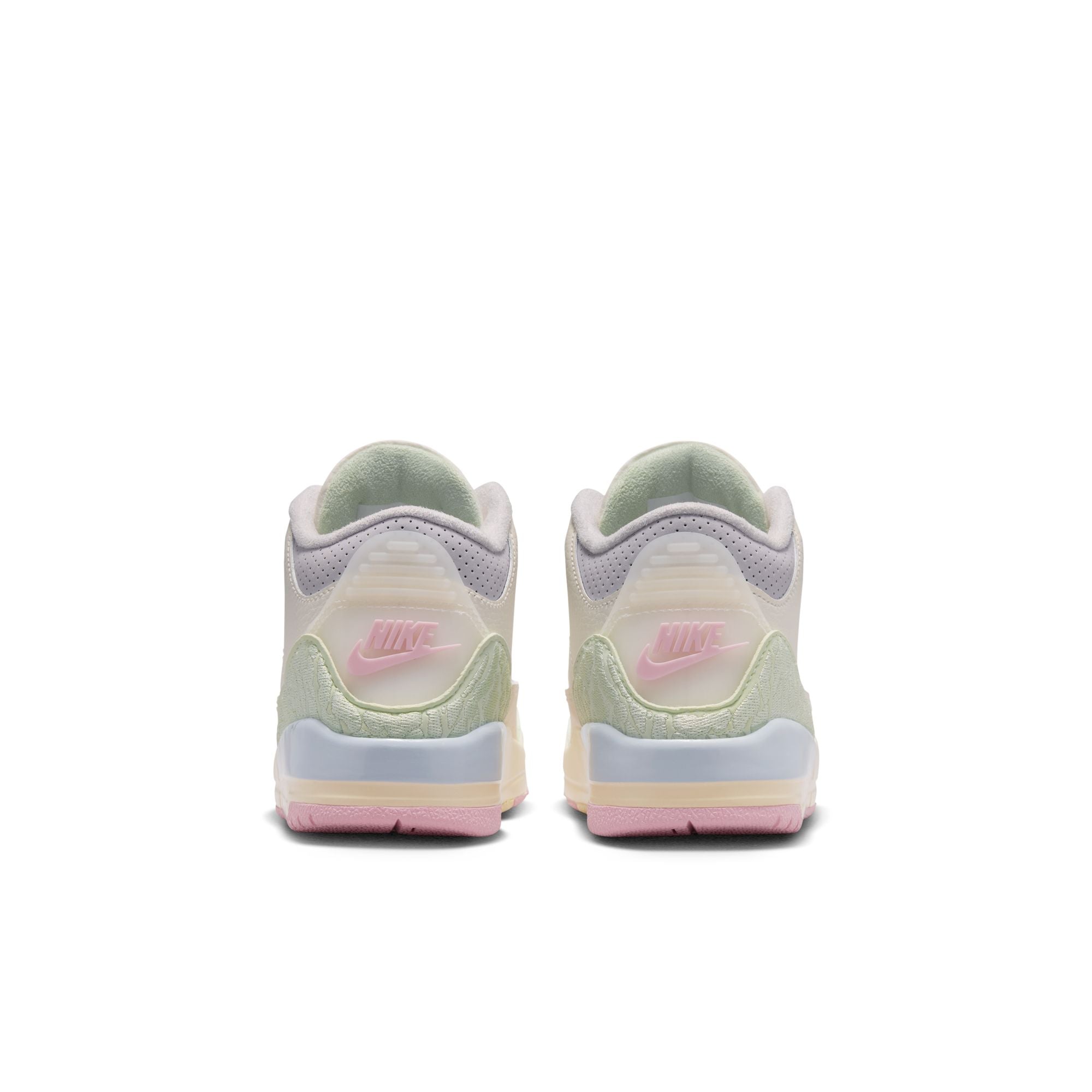Preschool Air Jordan 3 Retro "Sail and Jade Aura" - SAIL/JADE AURA-AURA-ICED CARMINE