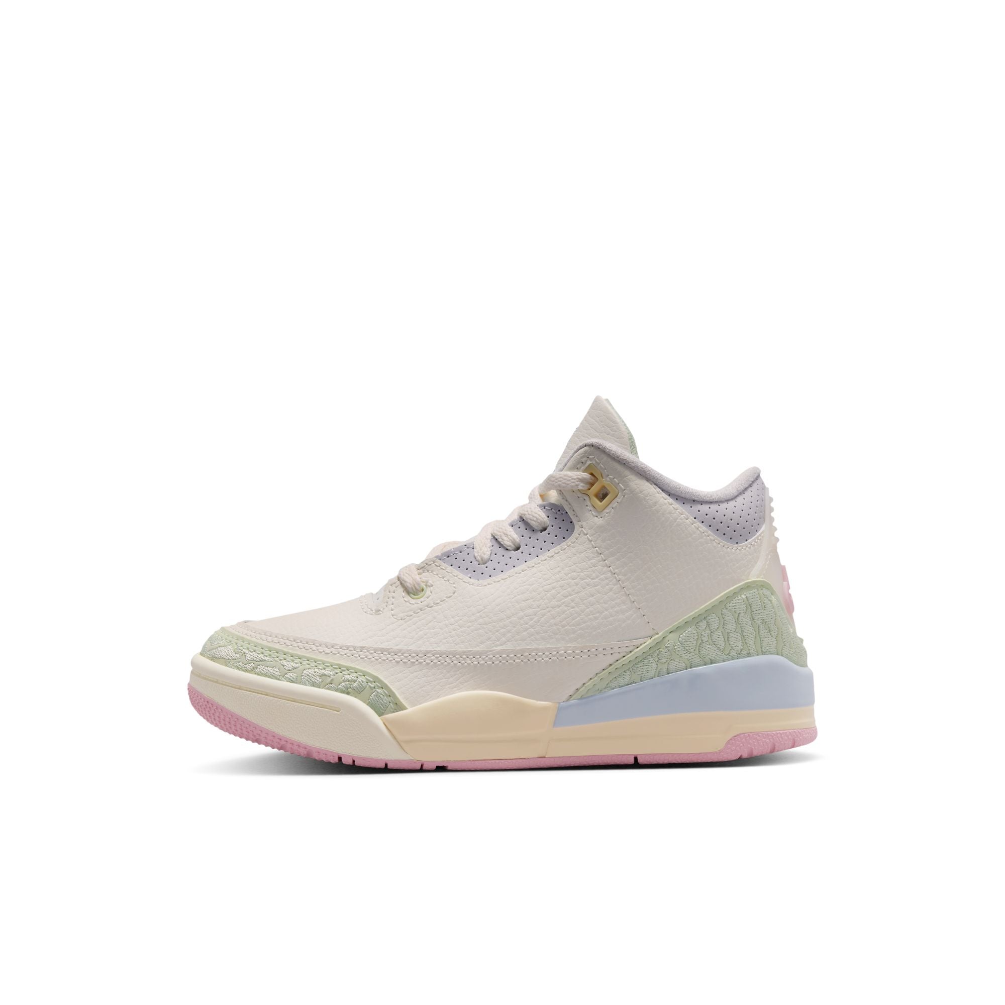 Preschool Air Jordan 3 Retro "Sail and Jade Aura" - SAIL/JADE AURA-AURA-ICED CARMINE