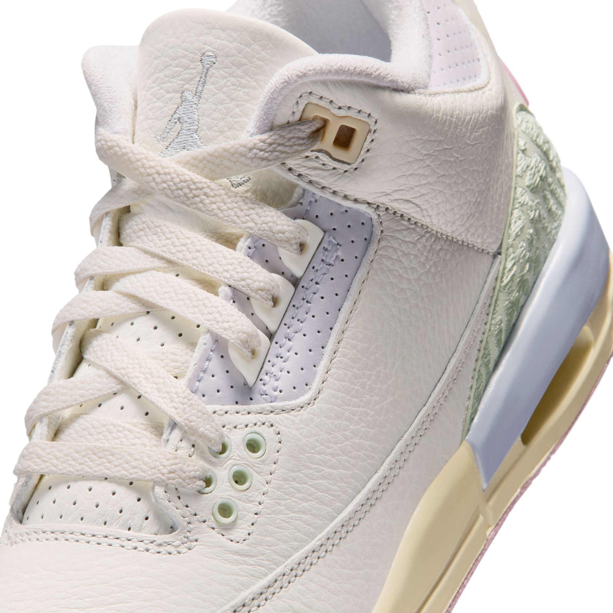 GS Air Jordan 3 Retro "Sail and Jade Aura" - SAIL/JADE AURA-AURA-ICED CARMINE