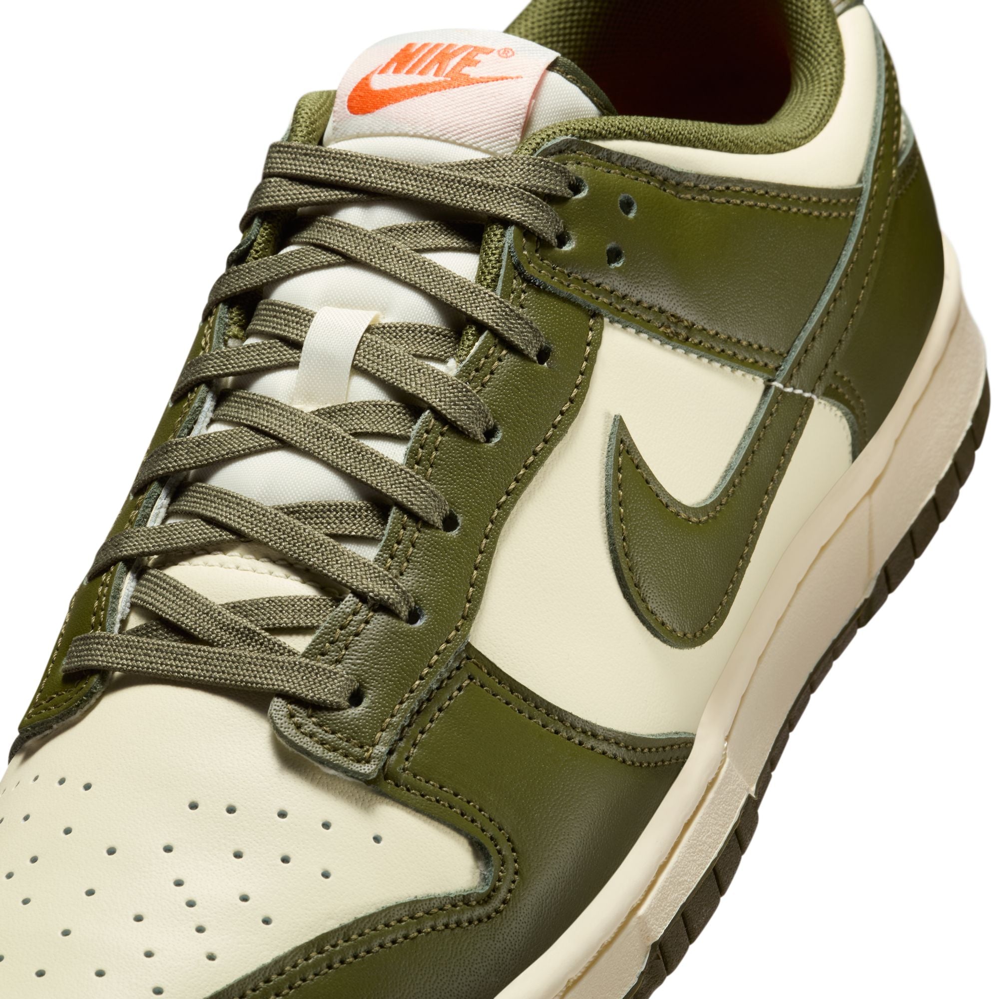 Men's Nike Dunk Low Retro - COCONUT MILK/ROUGH GREEN-ELECTRO ORANGE