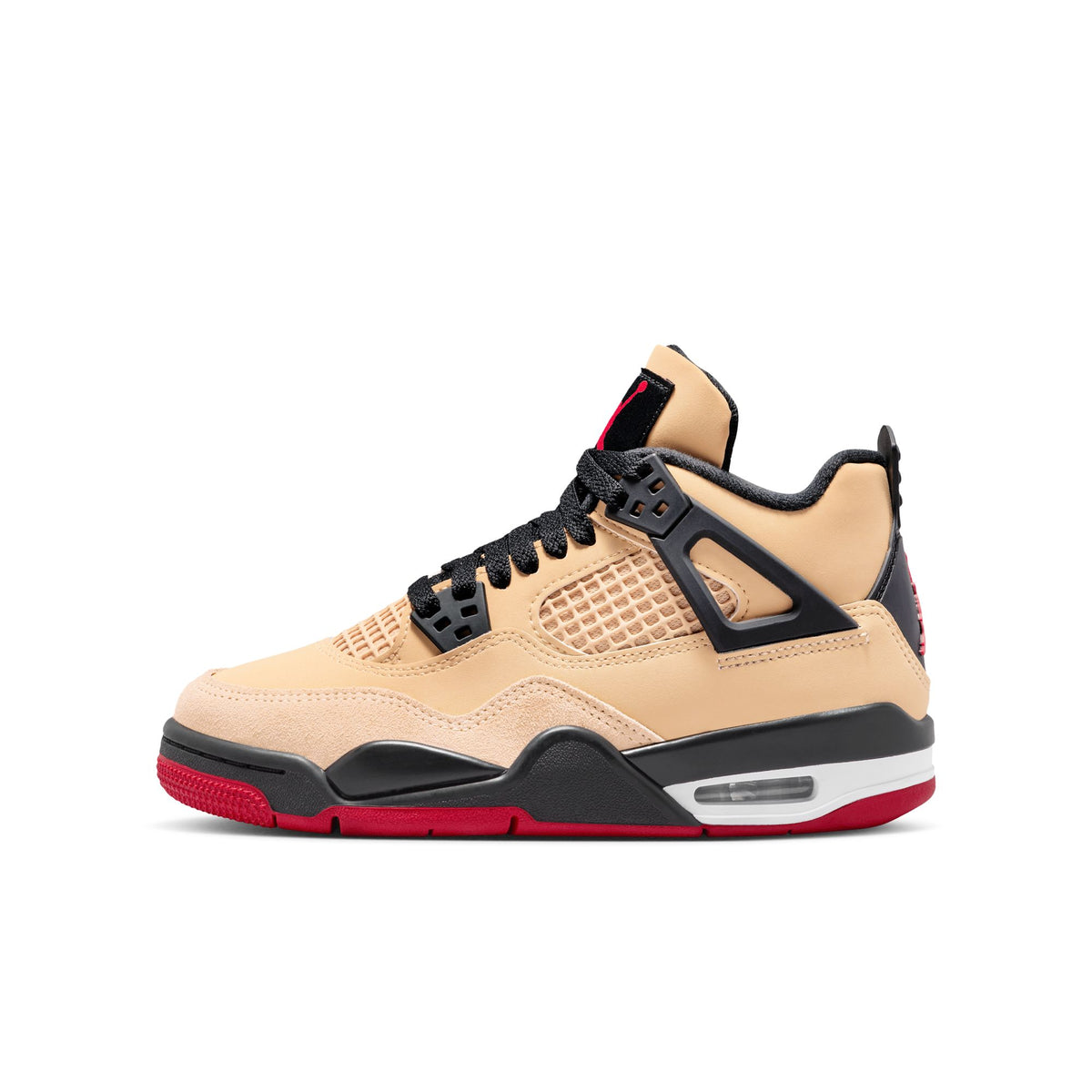 Air Jordan 4 Retro GS &quot;Pizza&quot; - SESAME/FIRE RED-BLACK-WHITE