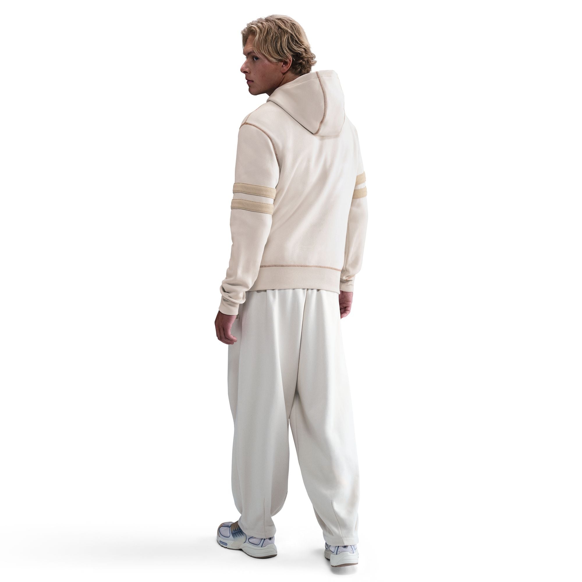 Men's Nike Fleece Pullover Hoodie - LIGHT BONE